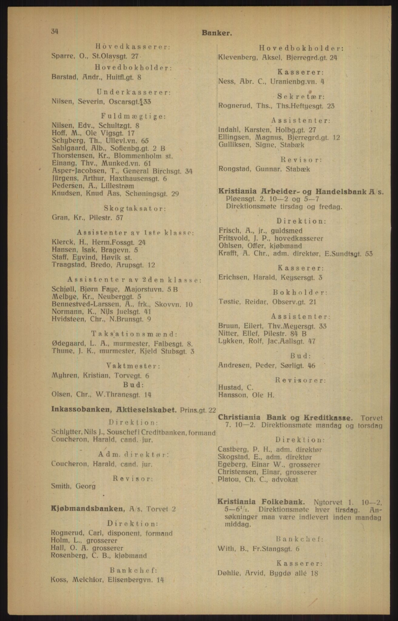 Kristiania/Oslo adressebok, PUBL/-, 1915, p. 34