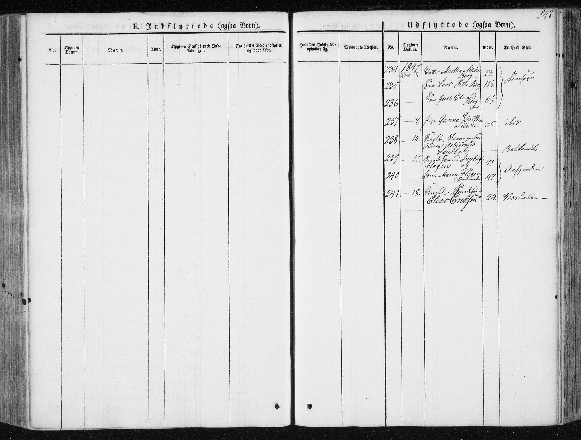 Ministerialprotokoller, klokkerbøker og fødselsregistre - Sør-Trøndelag, AV/SAT-A-1456/601/L0049: Parish register (official) no. 601A17, 1839-1847, p. 548