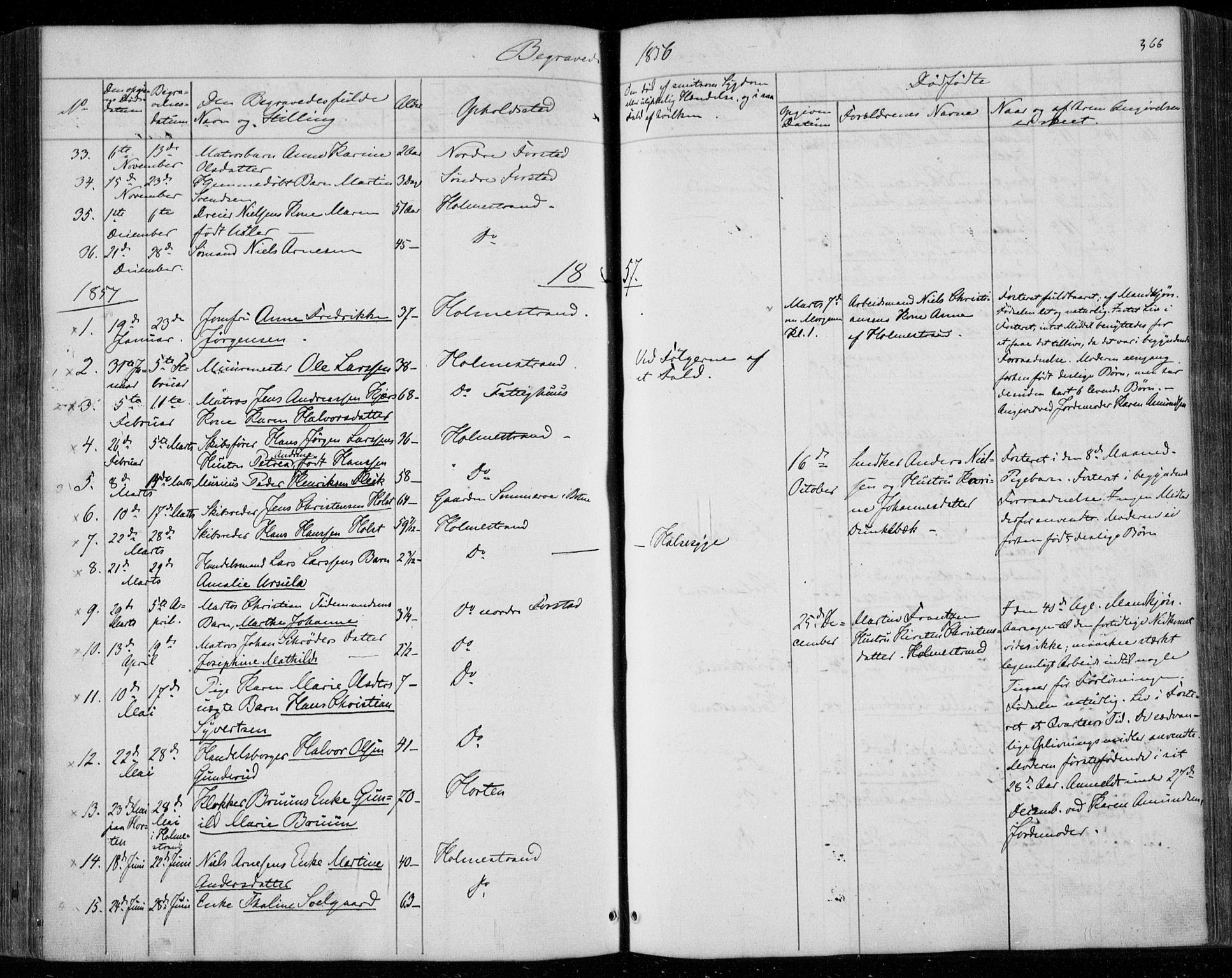 Holmestrand kirkebøker, SAKO/A-346/F/Fa/L0002: Parish register (official) no. 2, 1840-1866, p. 366
