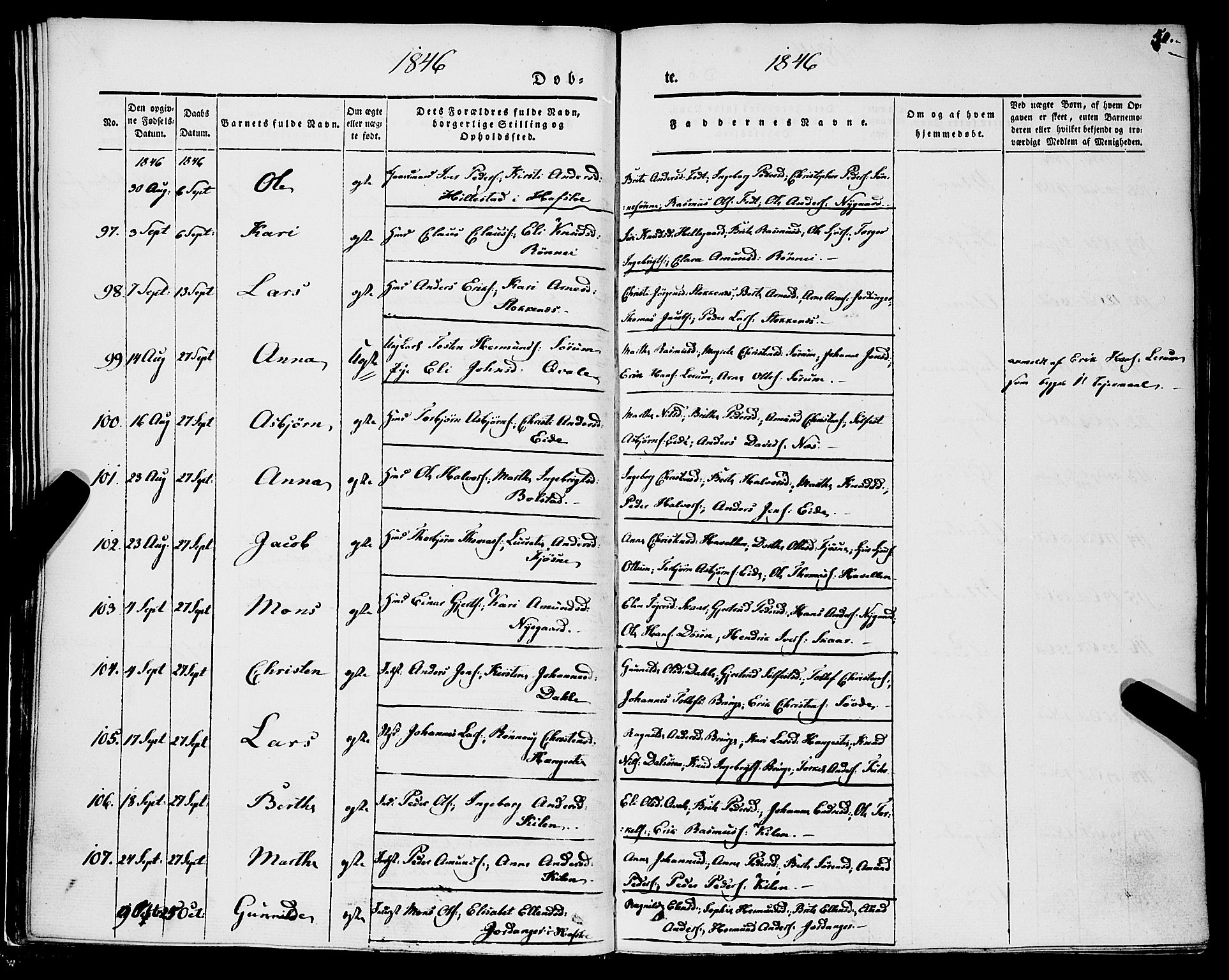 Luster sokneprestembete, AV/SAB-A-81101/H/Haa/Haaa/L0006: Parish register (official) no. A 6, 1840-1848, p. 50