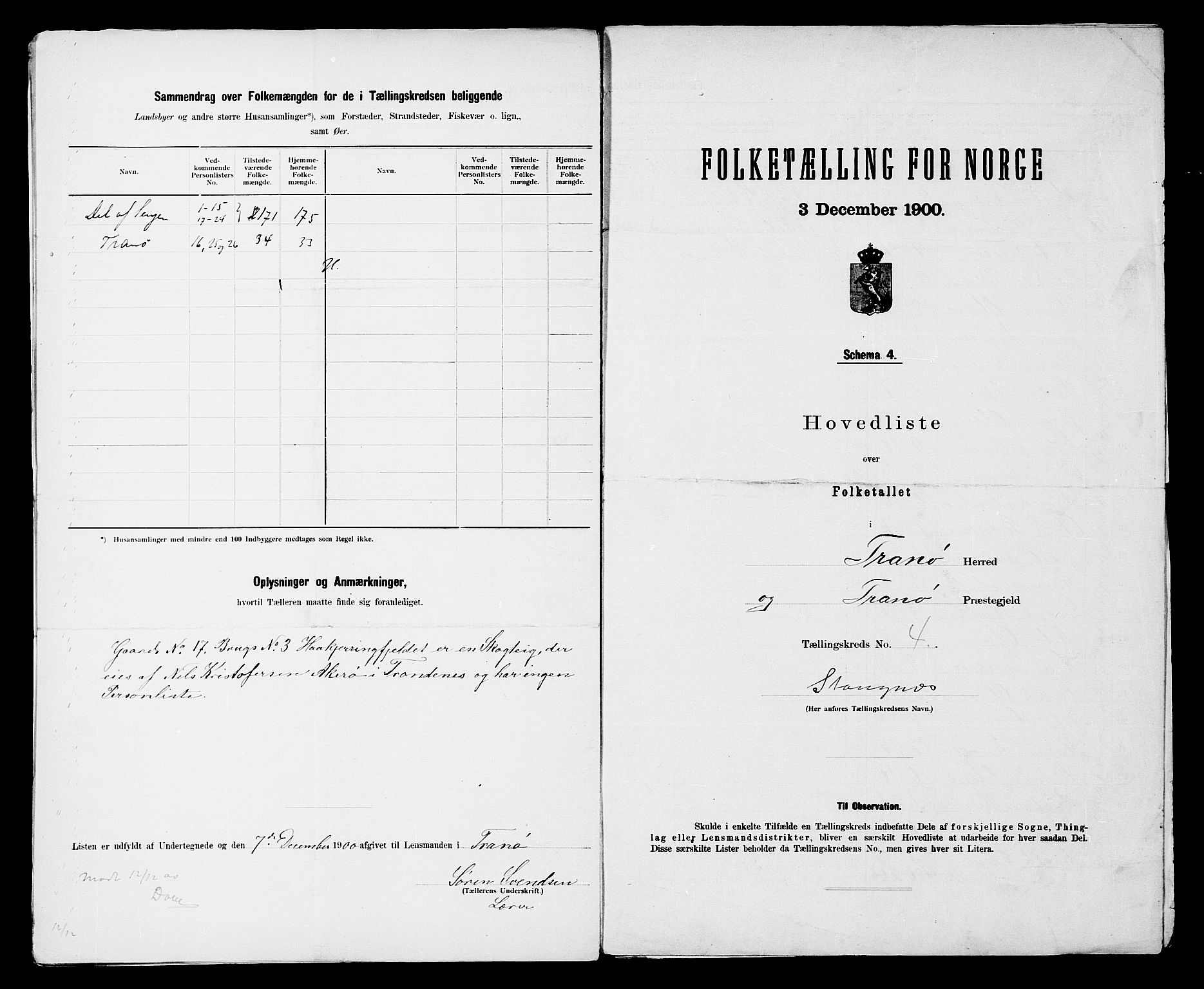 SATØ, 1900 census for Tranøy, 1900, p. 10