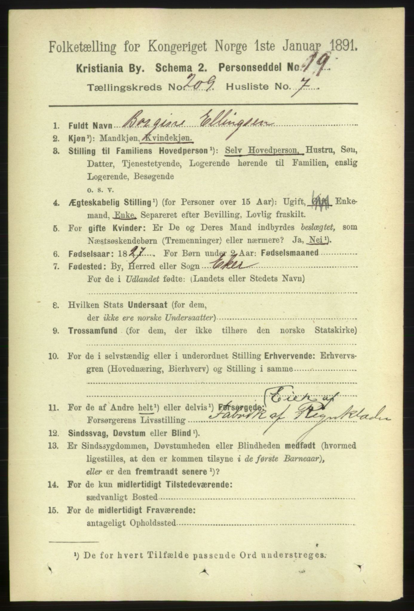 RA, 1891 census for 0301 Kristiania, 1891, p. 125233