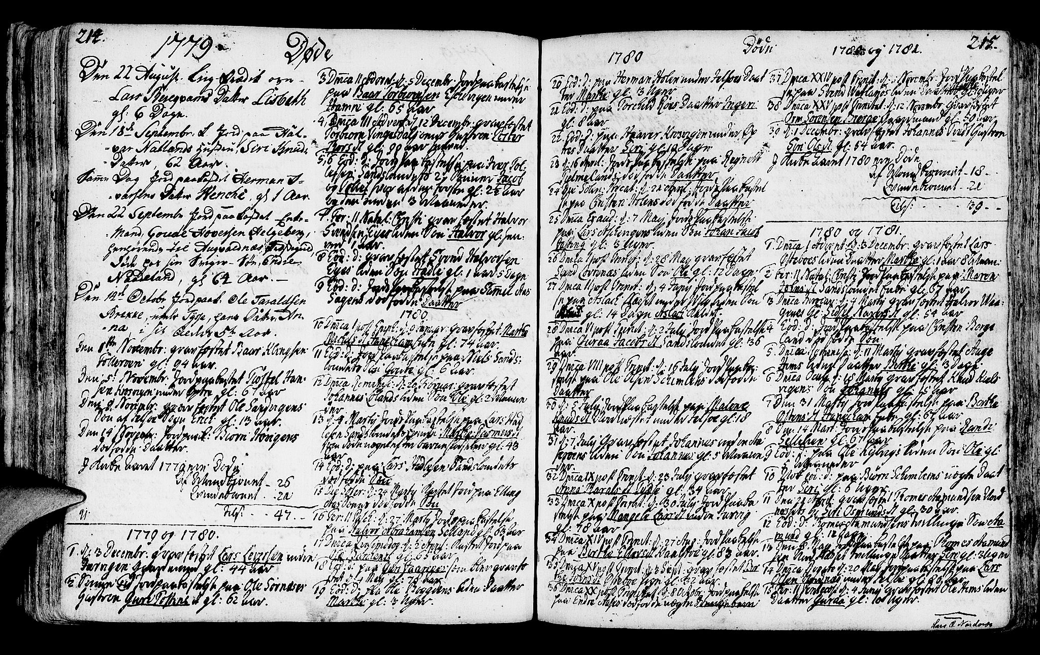 Jelsa sokneprestkontor, SAST/A-101842/01/IV: Parish register (official) no. A 3, 1768-1796, p. 214-215