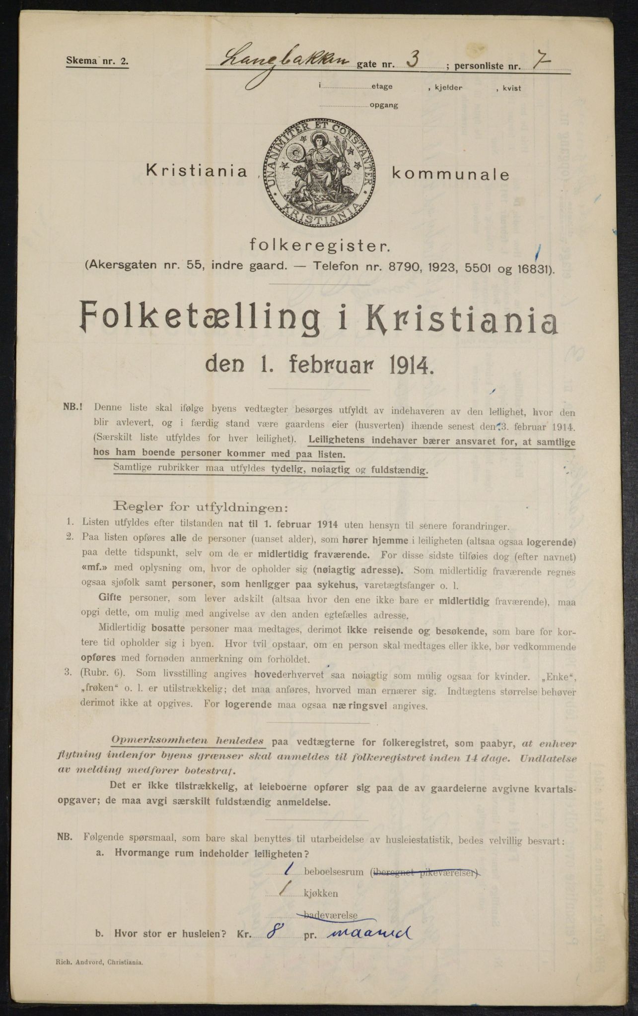 OBA, Municipal Census 1914 for Kristiania, 1914, p. 56225