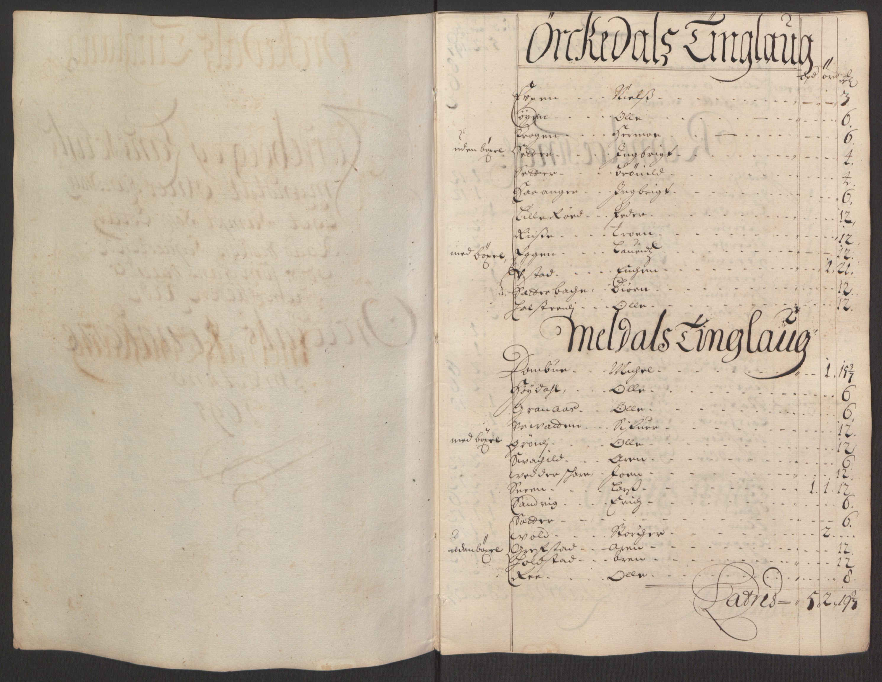 Rentekammeret inntil 1814, Reviderte regnskaper, Fogderegnskap, AV/RA-EA-4092/R60/L3945: Fogderegnskap Orkdal og Gauldal, 1695, p. 168