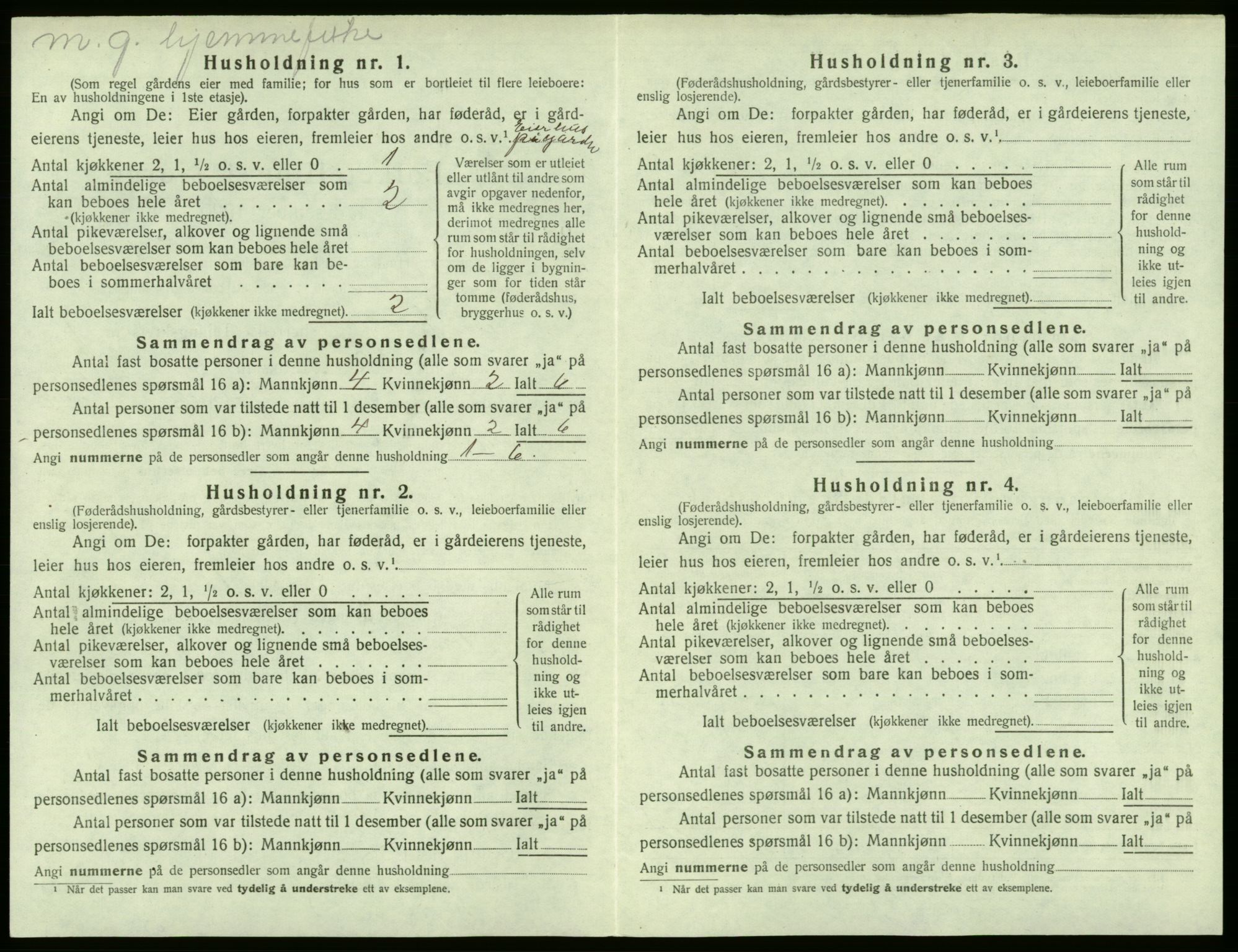 SAB, 1920 census for Sund, 1920, p. 665