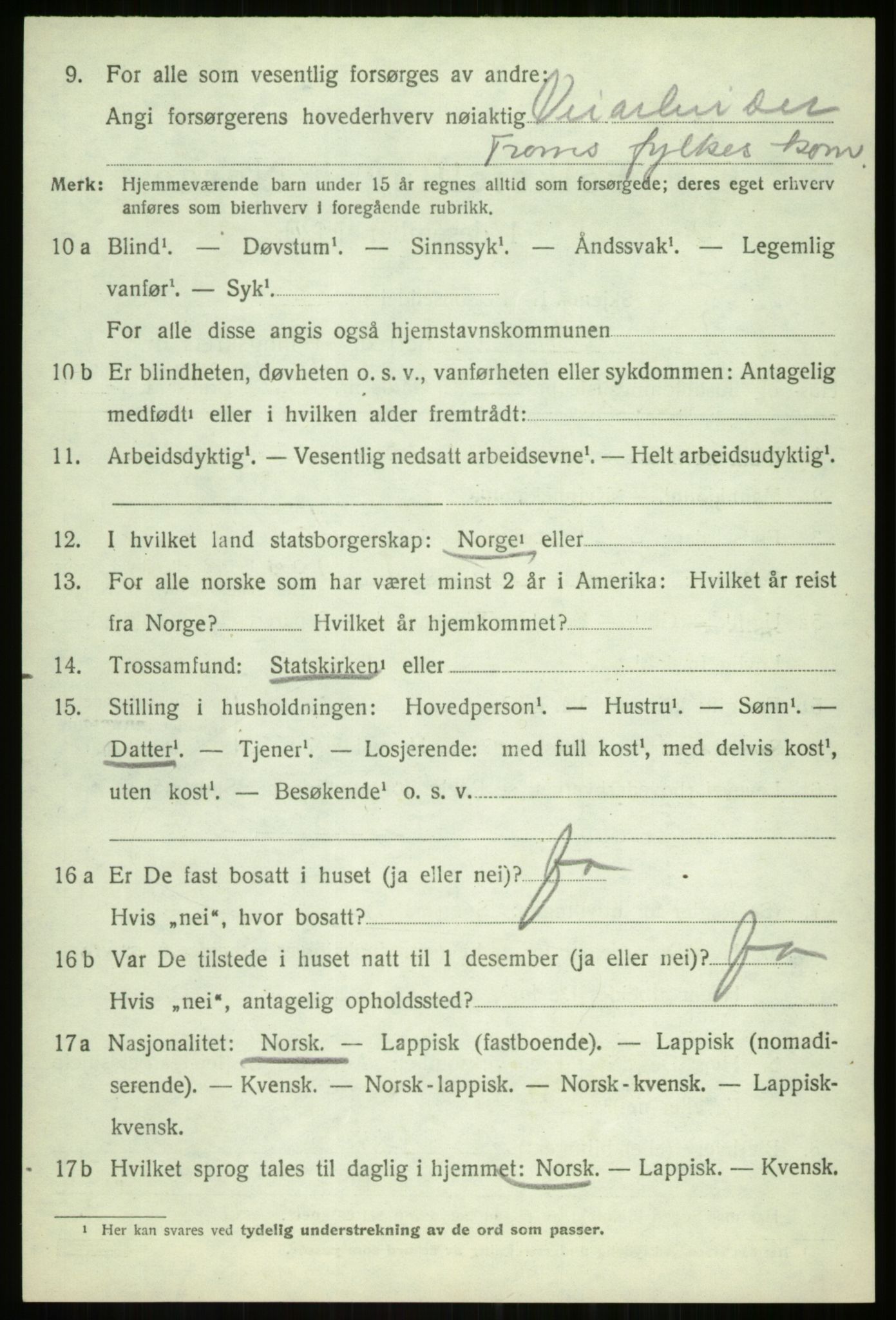 SATØ, 1920 census for Balsfjord, 1920, p. 6361