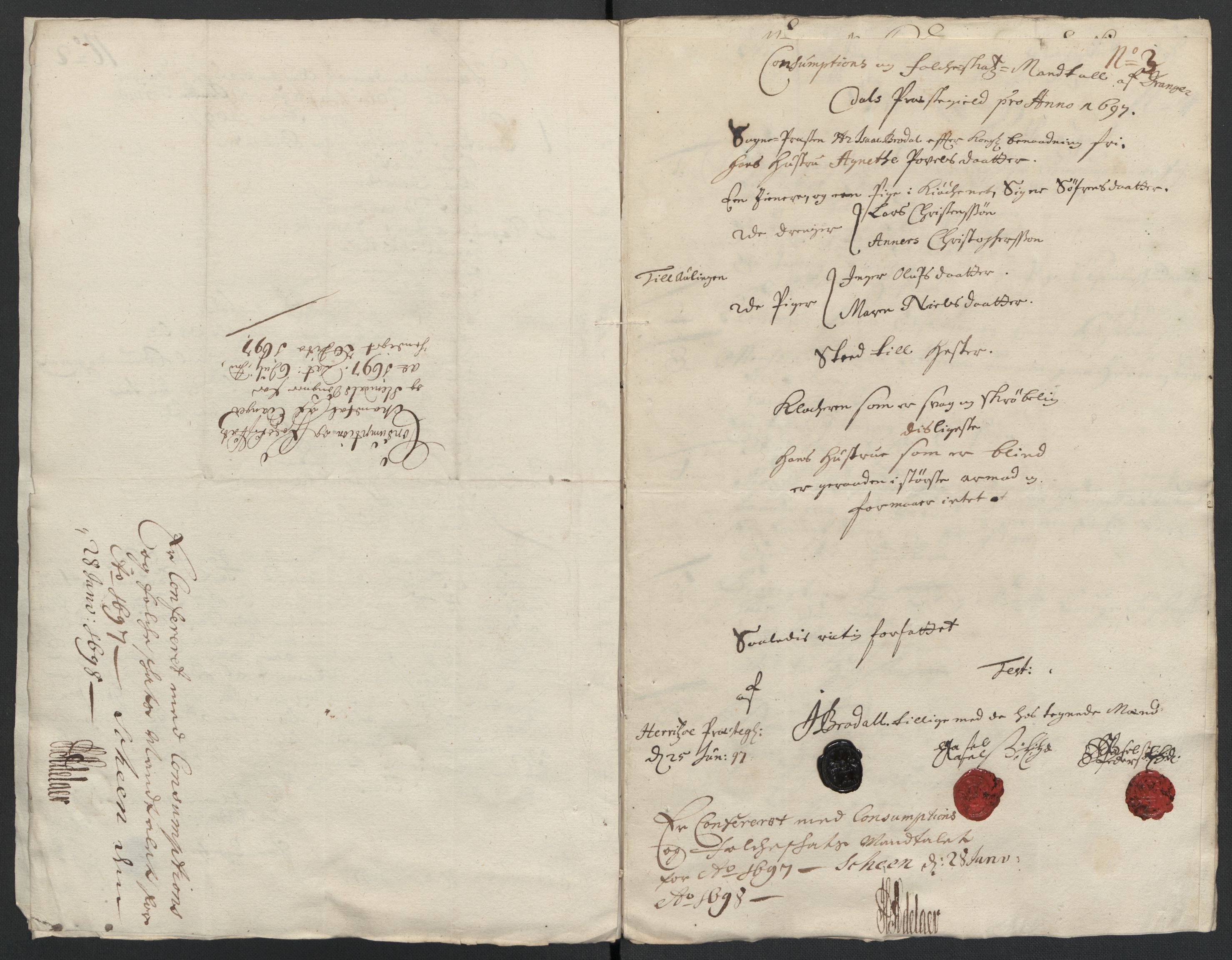 Rentekammeret inntil 1814, Reviderte regnskaper, Fogderegnskap, AV/RA-EA-4092/R36/L2097: Fogderegnskap Øvre og Nedre Telemark og Bamble, 1697, p. 162