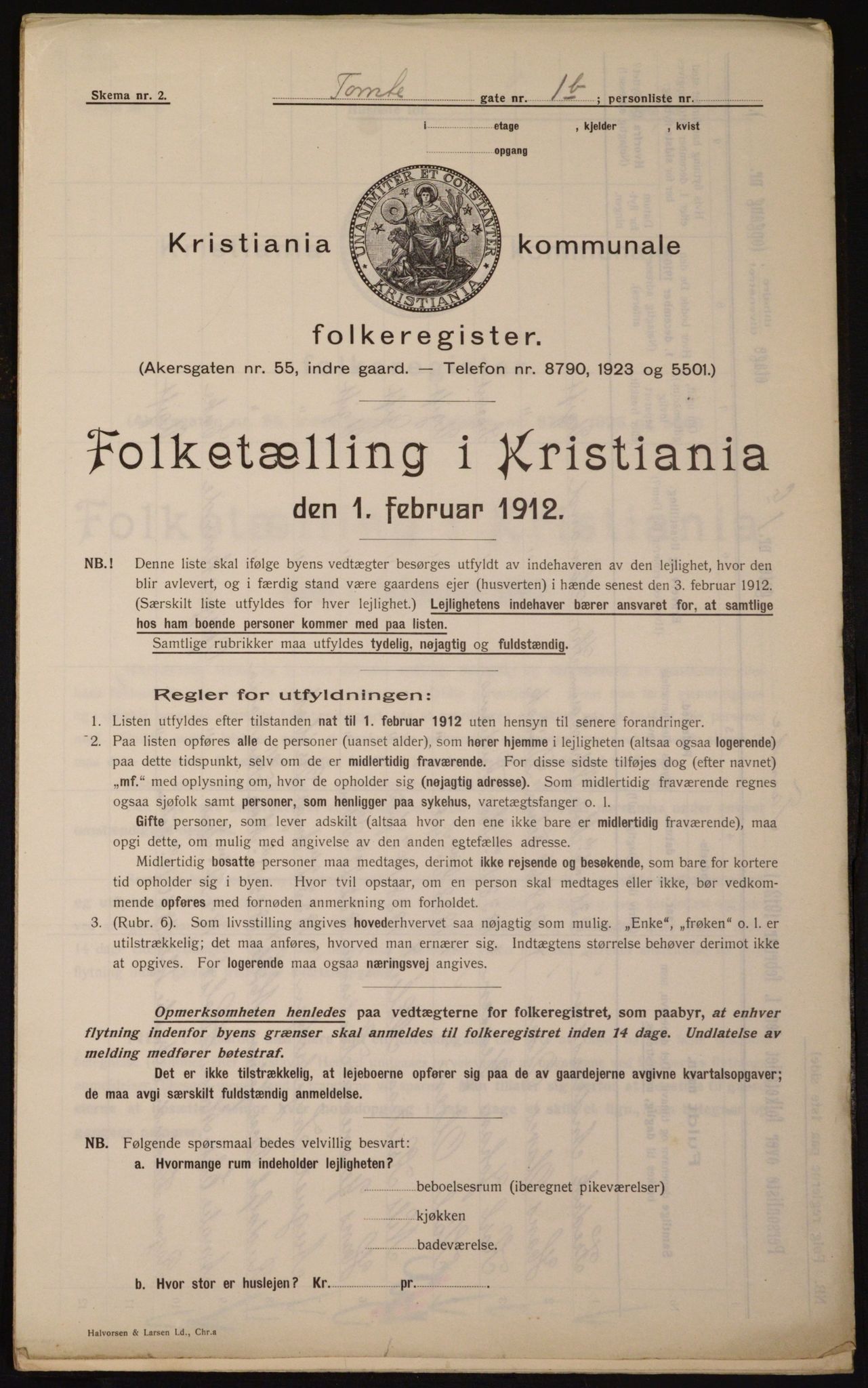 OBA, Municipal Census 1912 for Kristiania, 1912, p. 113413