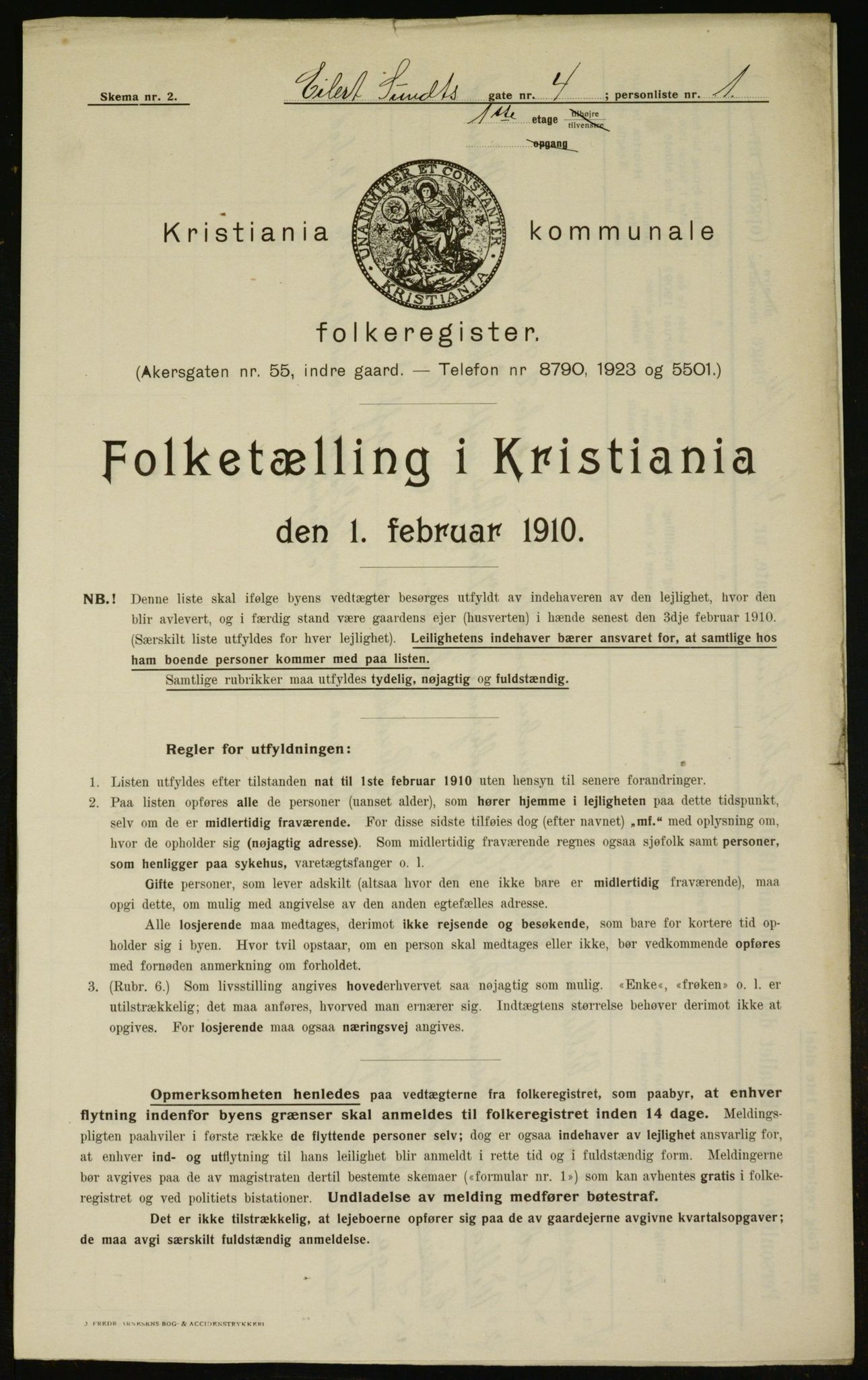 OBA, Municipal Census 1910 for Kristiania, 1910, p. 17816