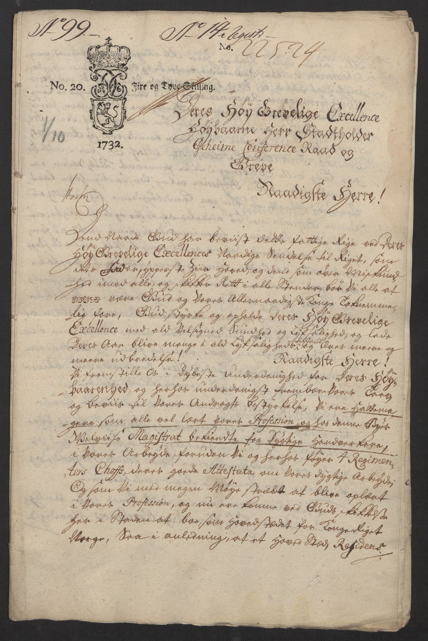 Stattholderembetet 1572-1771, AV/RA-EA-2870/Ef/L0106: Brev fra embetsmenn og andre, 1730-1732, p. 260