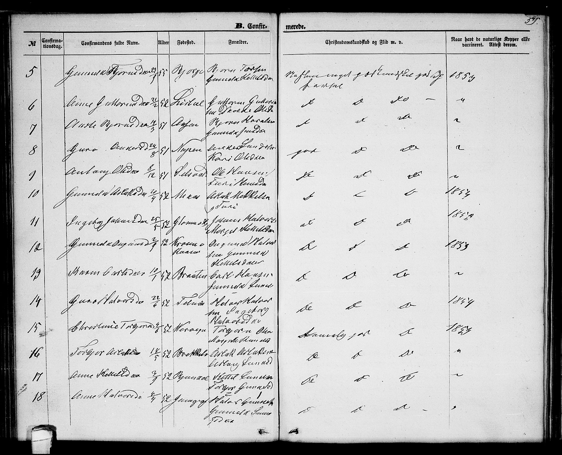 Seljord kirkebøker, SAKO/A-20/G/Ga/L0003: Parish register (copy) no. I 3, 1866-1873, p. 59