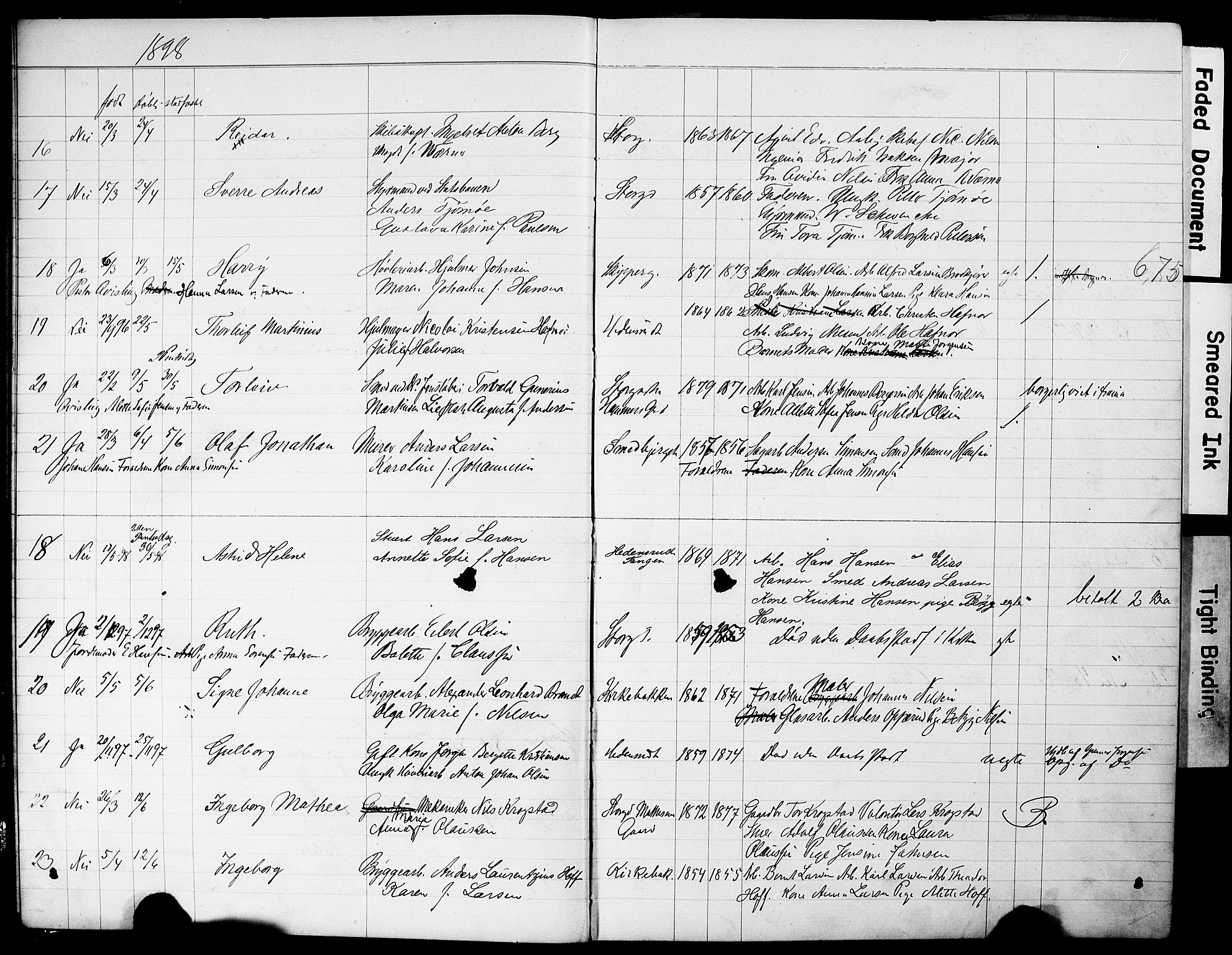 Strømsø kirkebøker, AV/SAKO-A-246/Y/Yb/L0001: Parish register draft no. II 1, 1896-1904