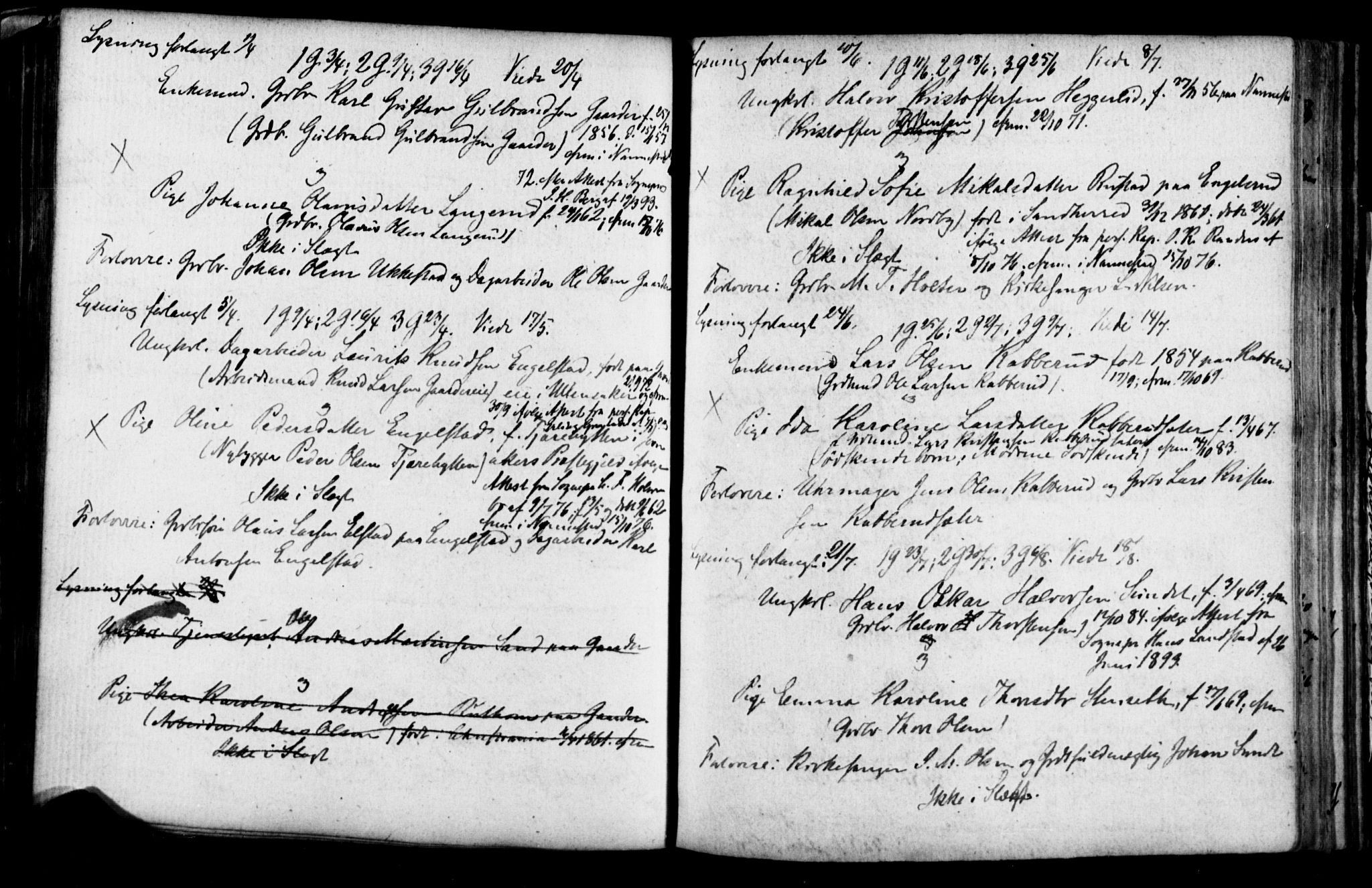 Nannestad prestekontor Kirkebøker, SAO/A-10414a/H/Ha/L0001: Banns register no. I 1, 1878-1898