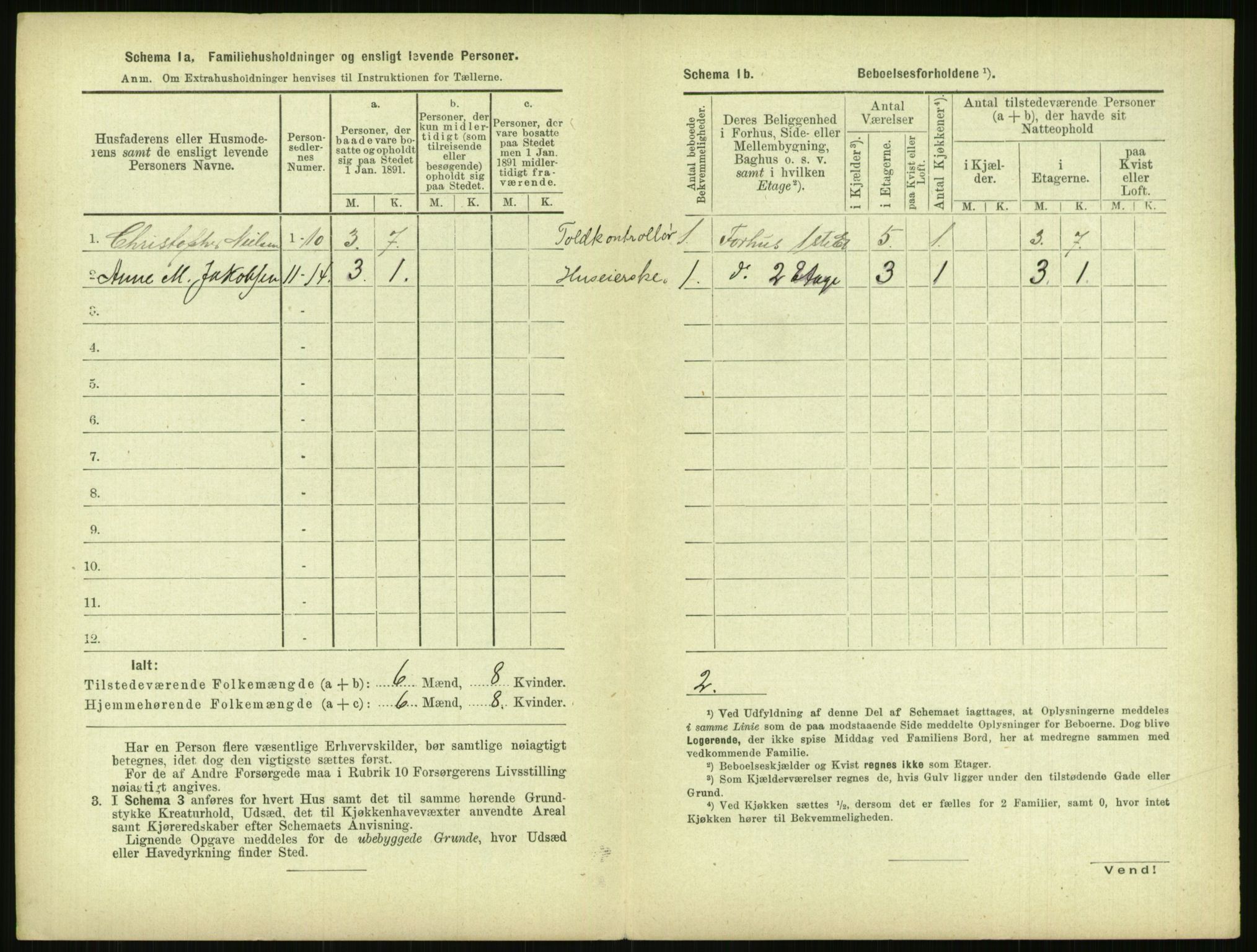 RA, 1891 census for 0806 Skien, 1891, p. 157