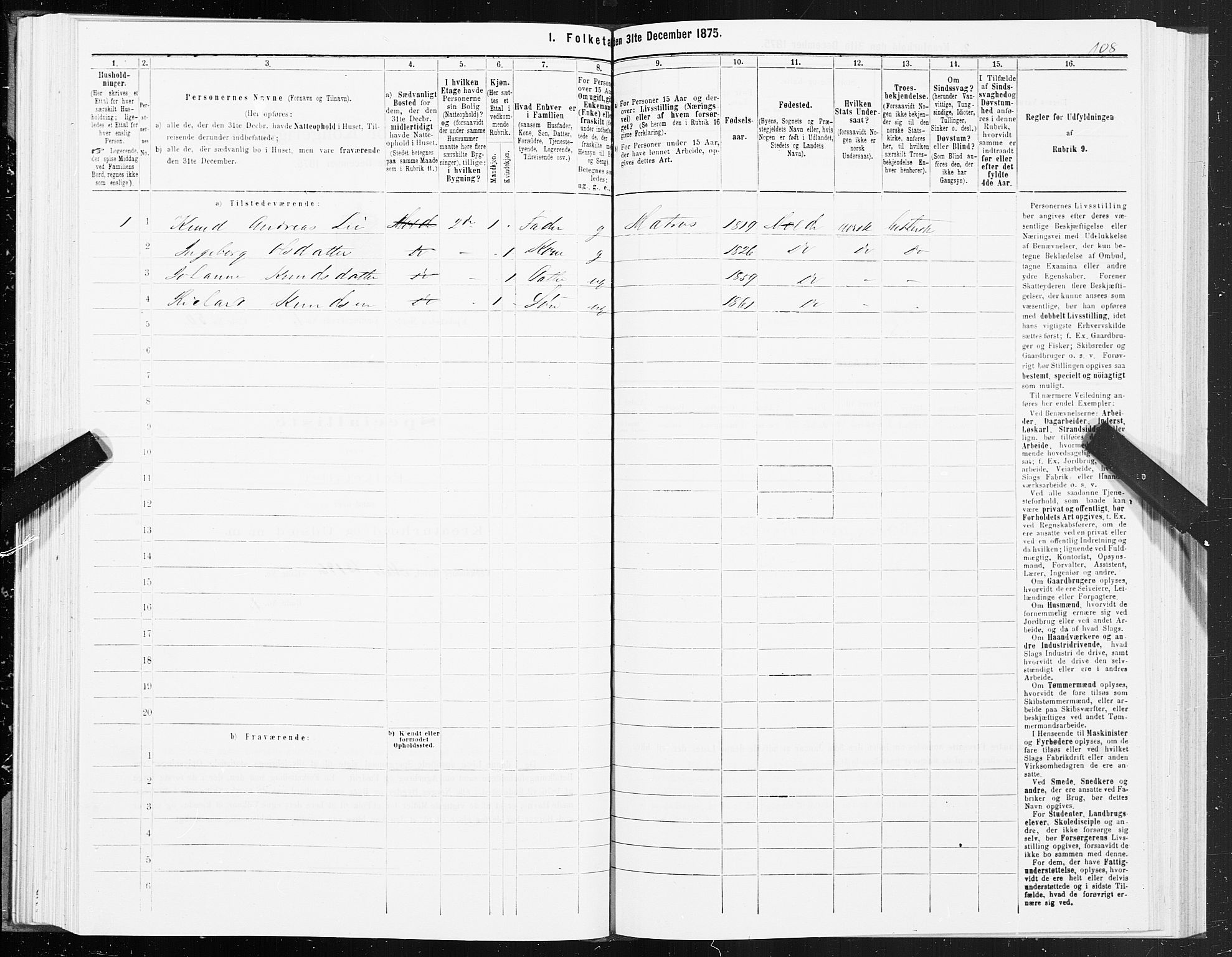 SAT, 1875 census for 1502P Molde, 1875, p. 1108