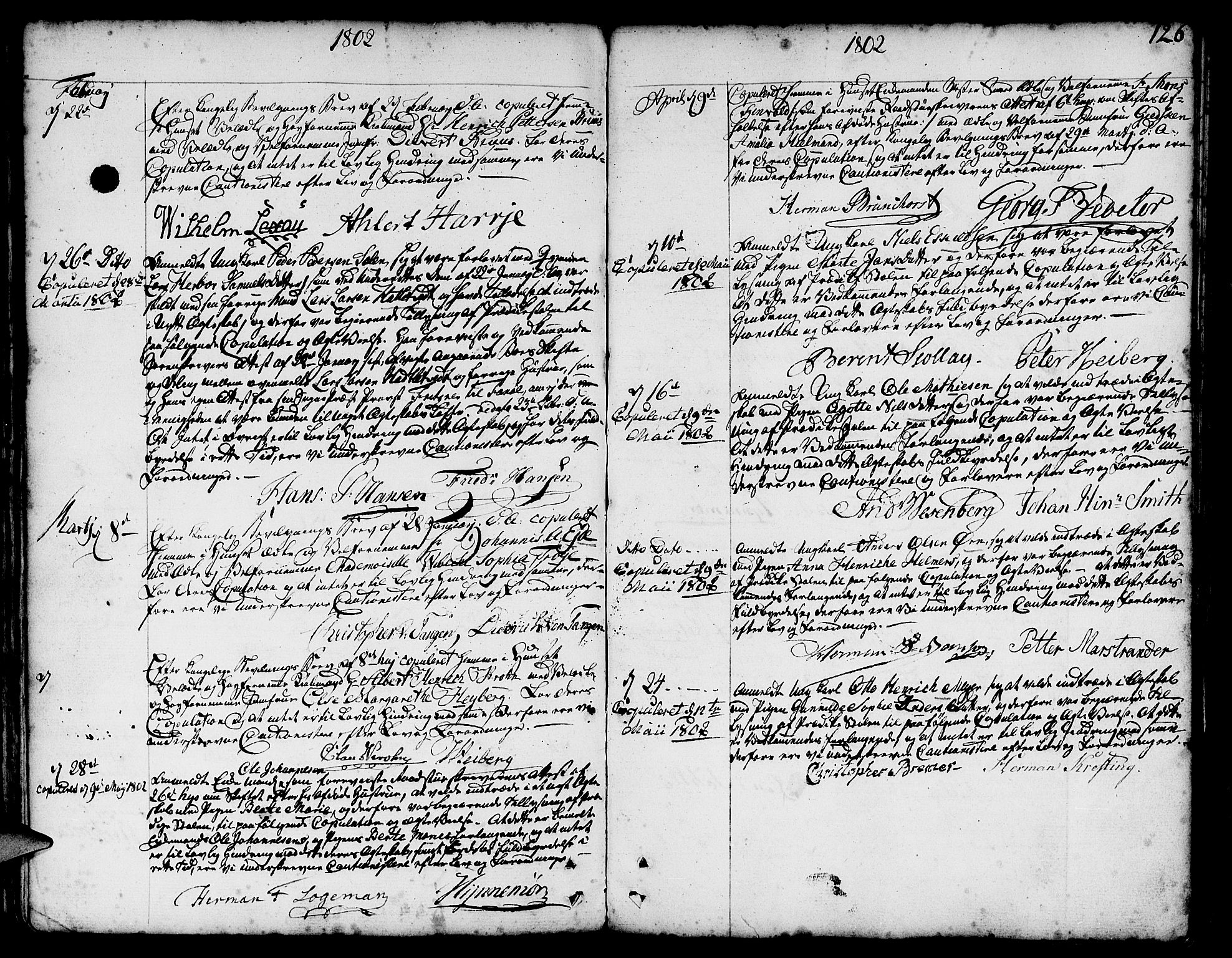 Nykirken Sokneprestembete, SAB/A-77101/H/Haa/L0008: Parish register (official) no. A 8, 1776-1814, p. 126