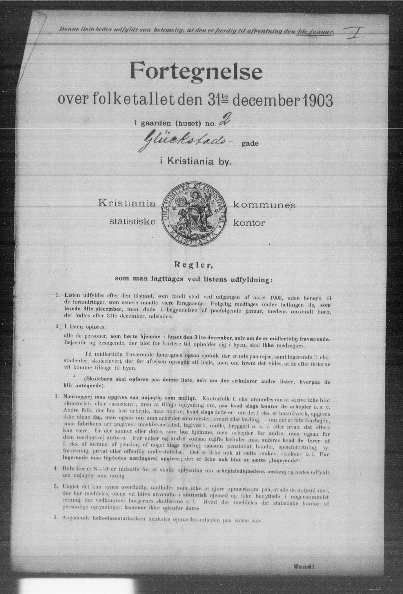 OBA, Municipal Census 1903 for Kristiania, 1903, p. 6004