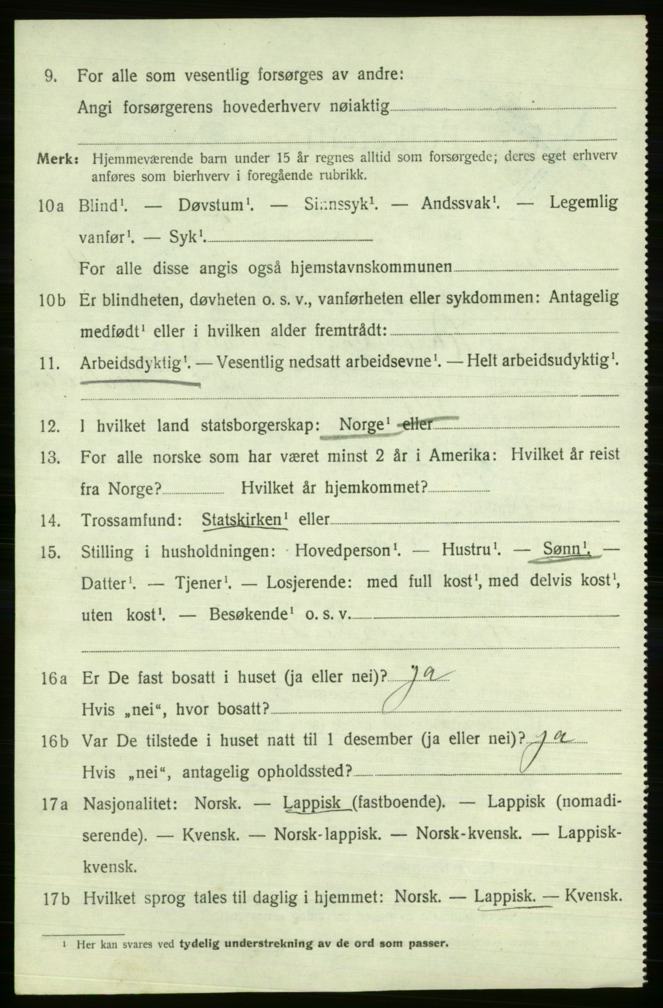 SATØ, 1920 census for Berlevåg, 1920, p. 2486