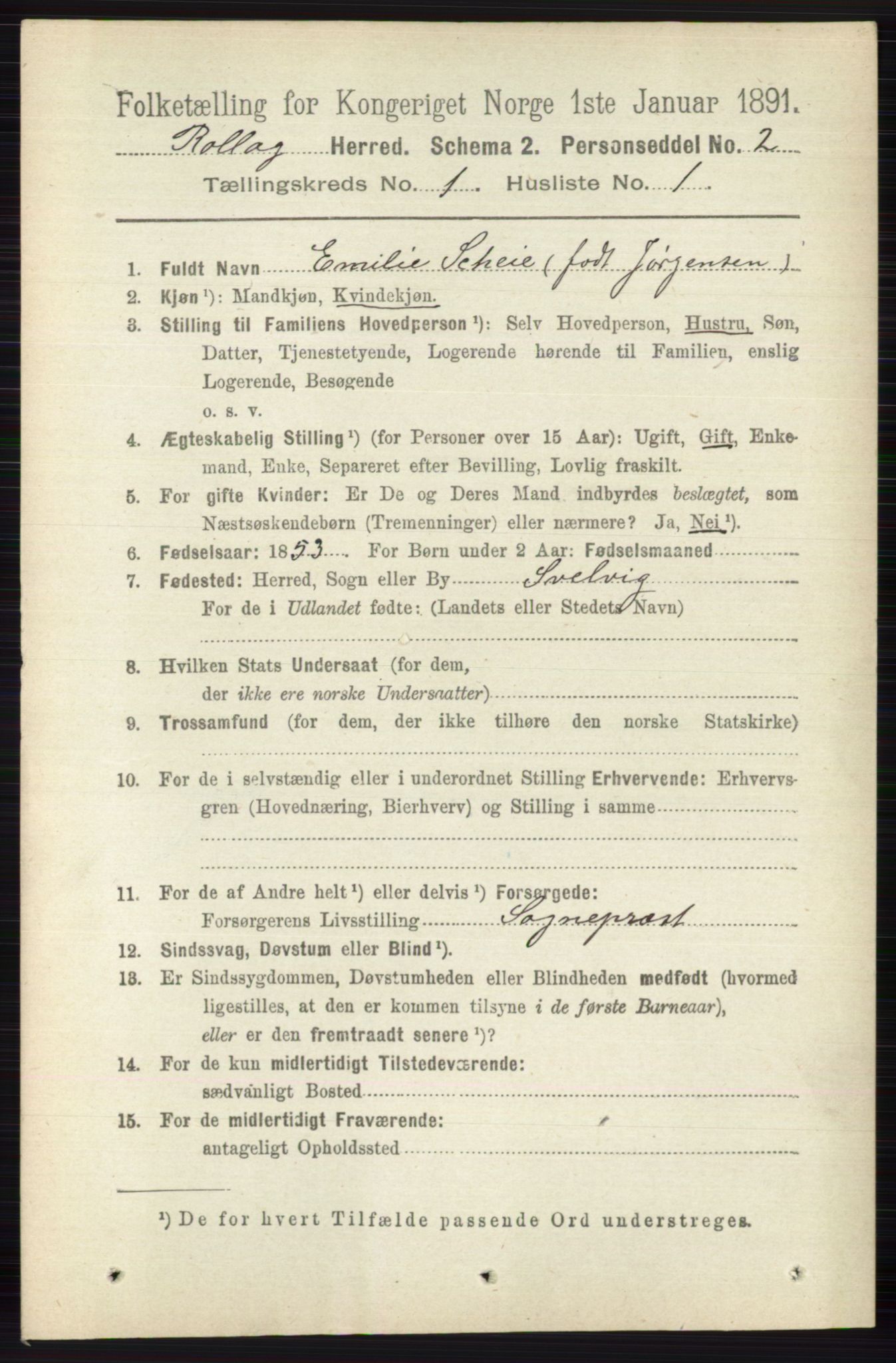 RA, 1891 census for 0632 Rollag, 1891, p. 73