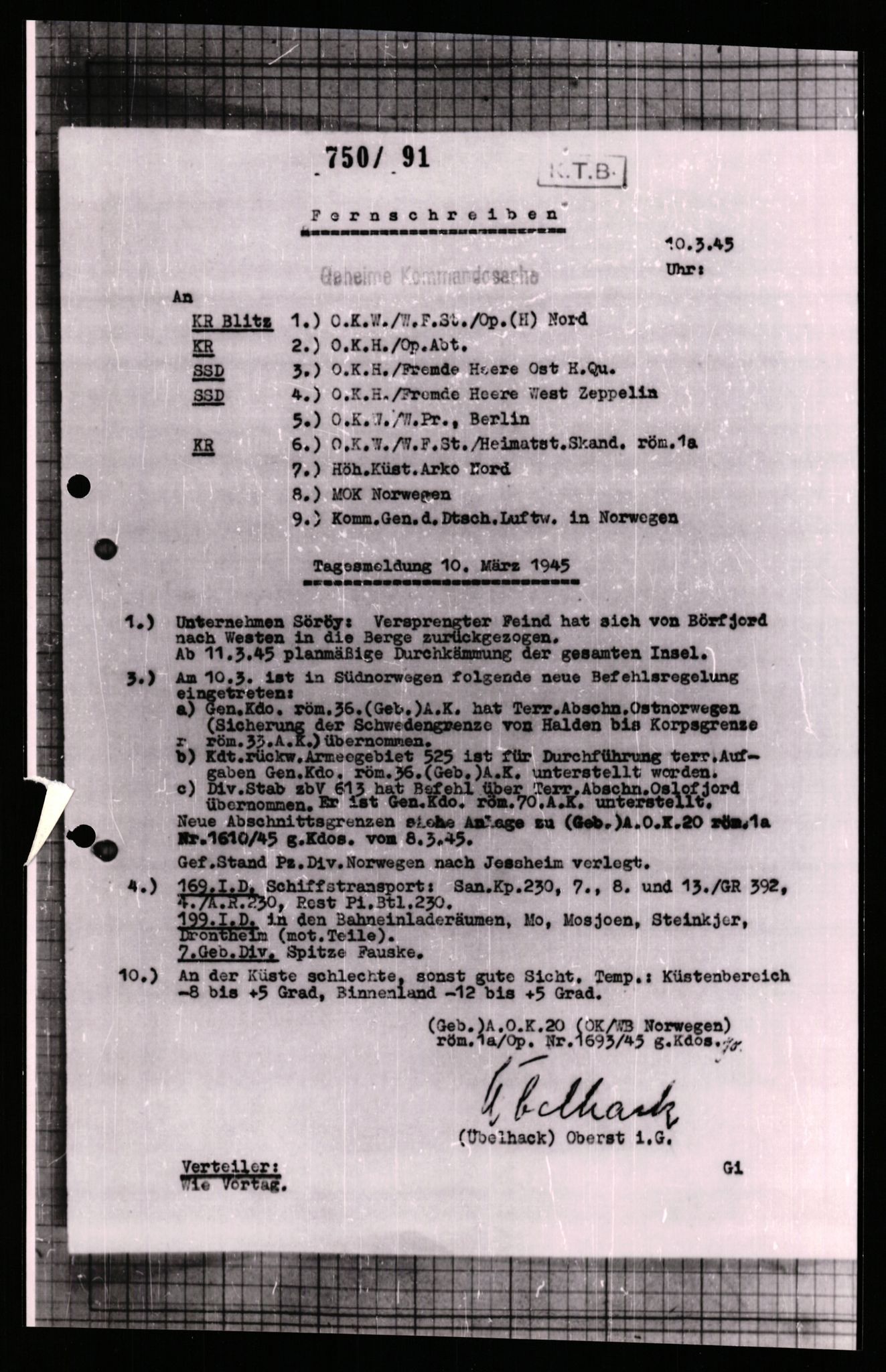 Forsvarets Overkommando. 2 kontor. Arkiv 11.4. Spredte tyske arkivsaker, AV/RA-RAFA-7031/D/Dar/Dara/L0008: Krigsdagbøker for 20. Gebirgs-Armee-Oberkommando (AOK 20), 1945, p. 352