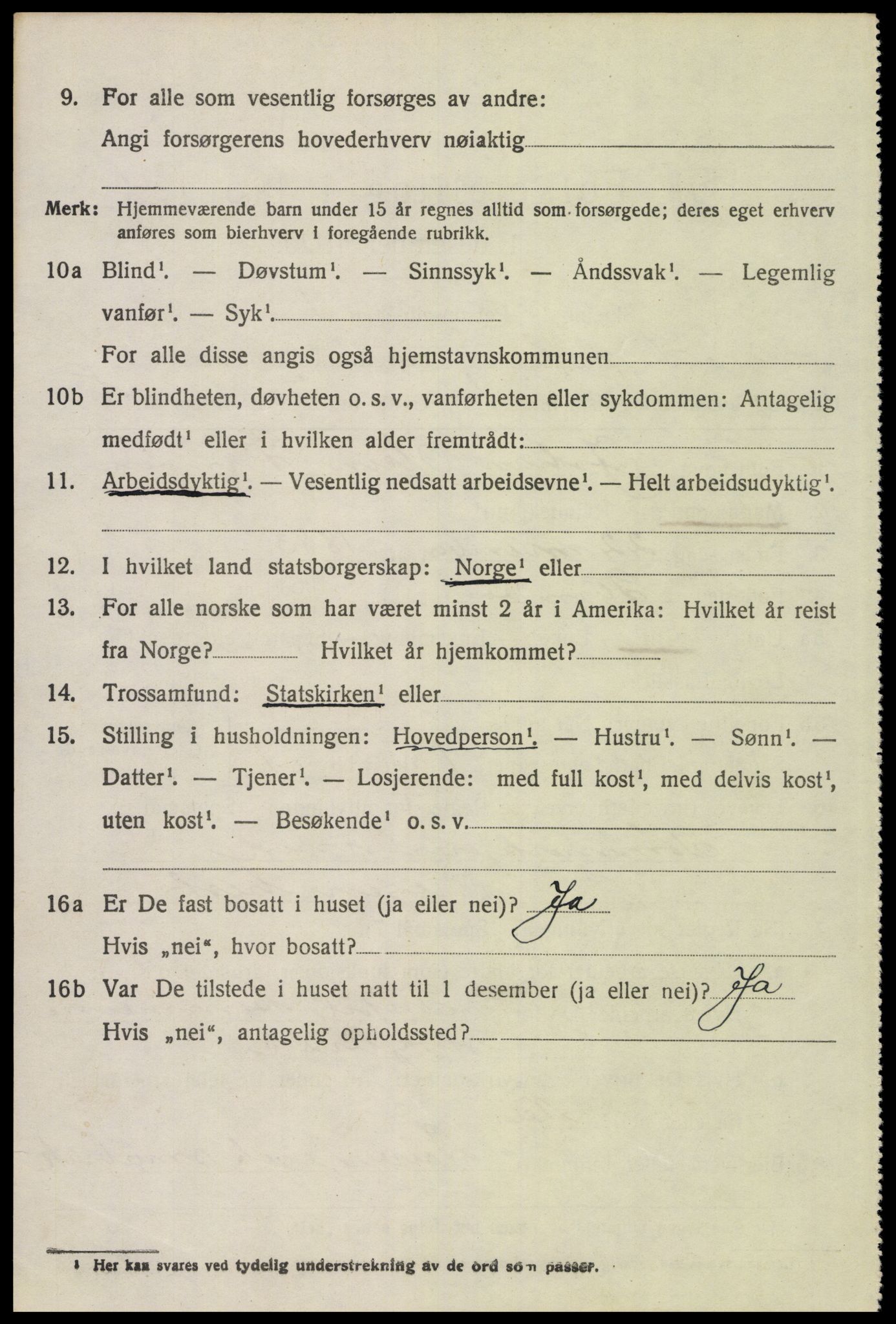 SAH, 1920 census for Trysil, 1920, p. 4082