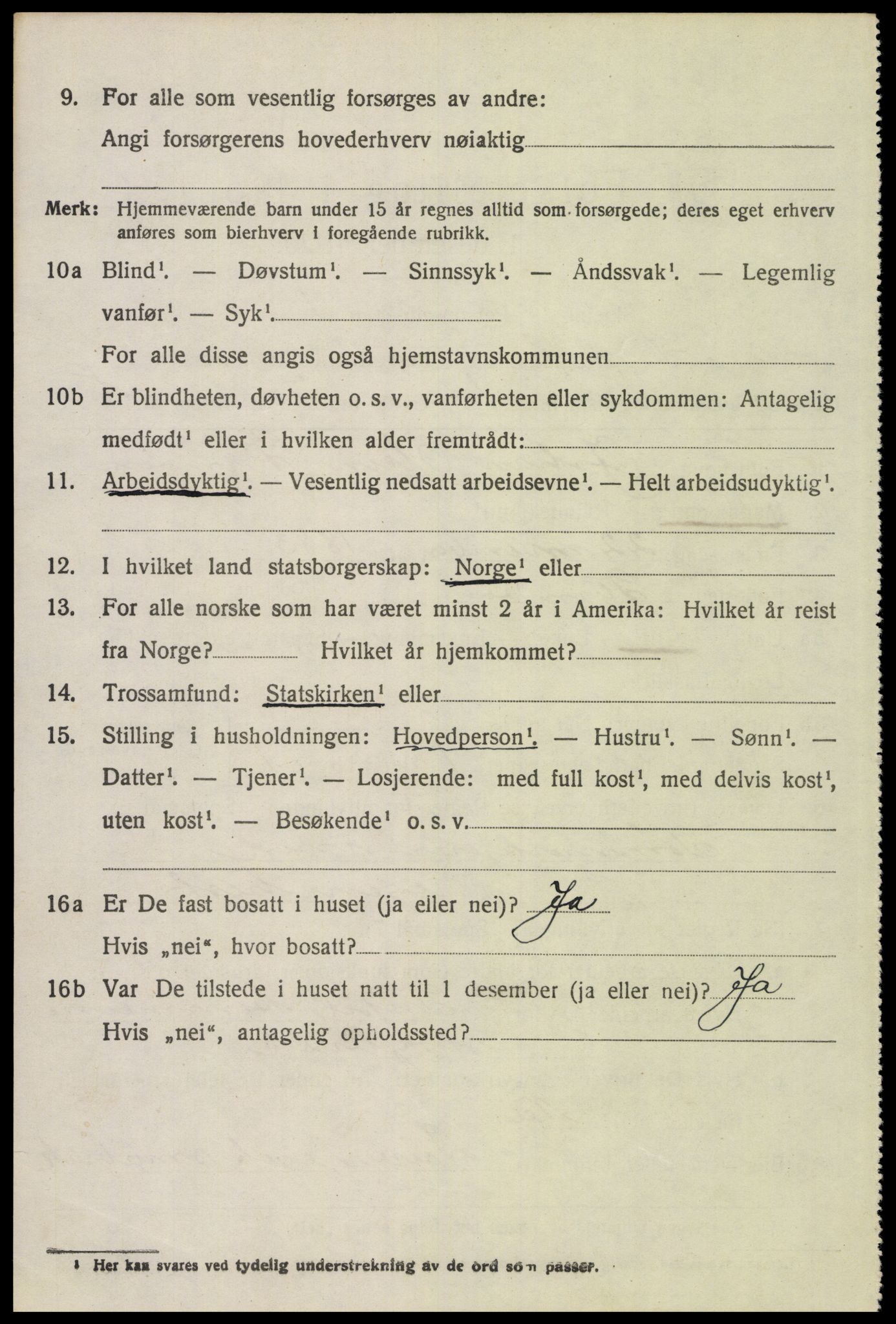 SAH, 1920 census for Trysil, 1920, p. 4082