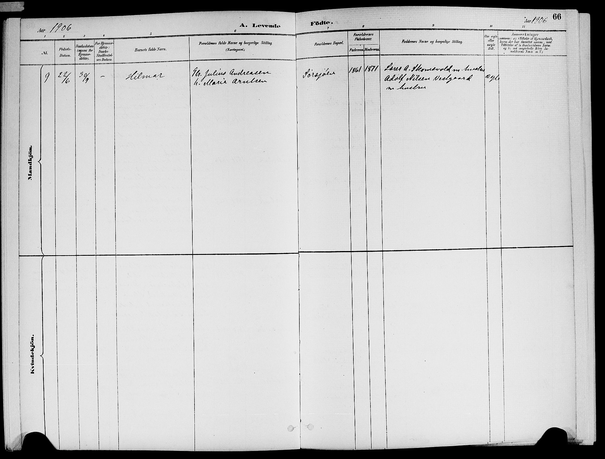 Ministerialprotokoller, klokkerbøker og fødselsregistre - Nord-Trøndelag, SAT/A-1458/773/L0617: Parish register (official) no. 773A08, 1887-1910, p. 66