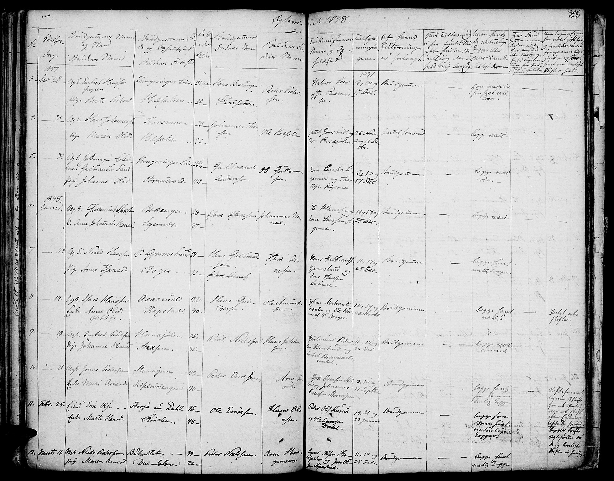 Vinger prestekontor, AV/SAH-PREST-024/H/Ha/Haa/L0007: Parish register (official) no. 7, 1826-1839, p. 328