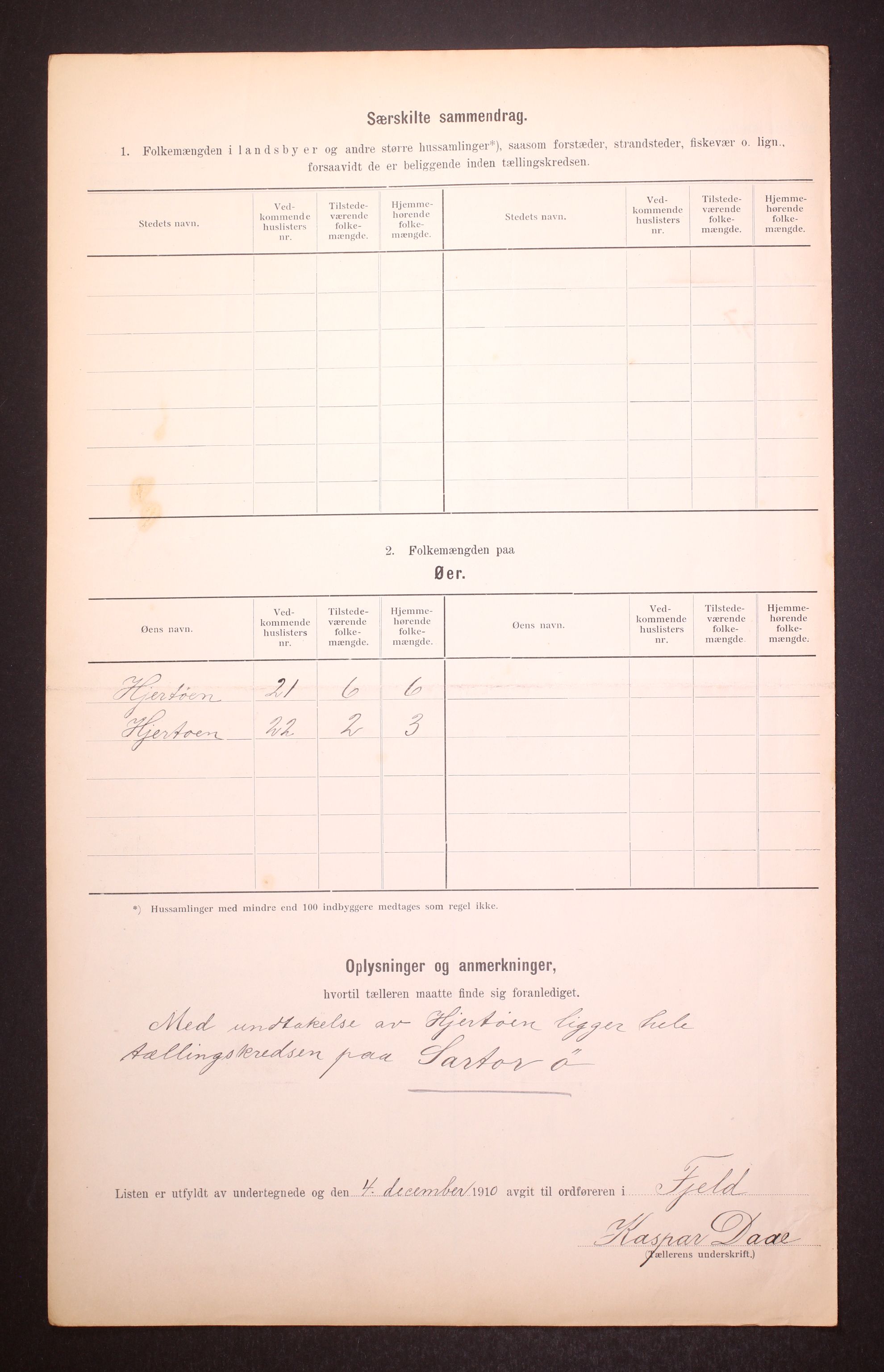 RA, 1910 census for Fjell, 1910, p. 6