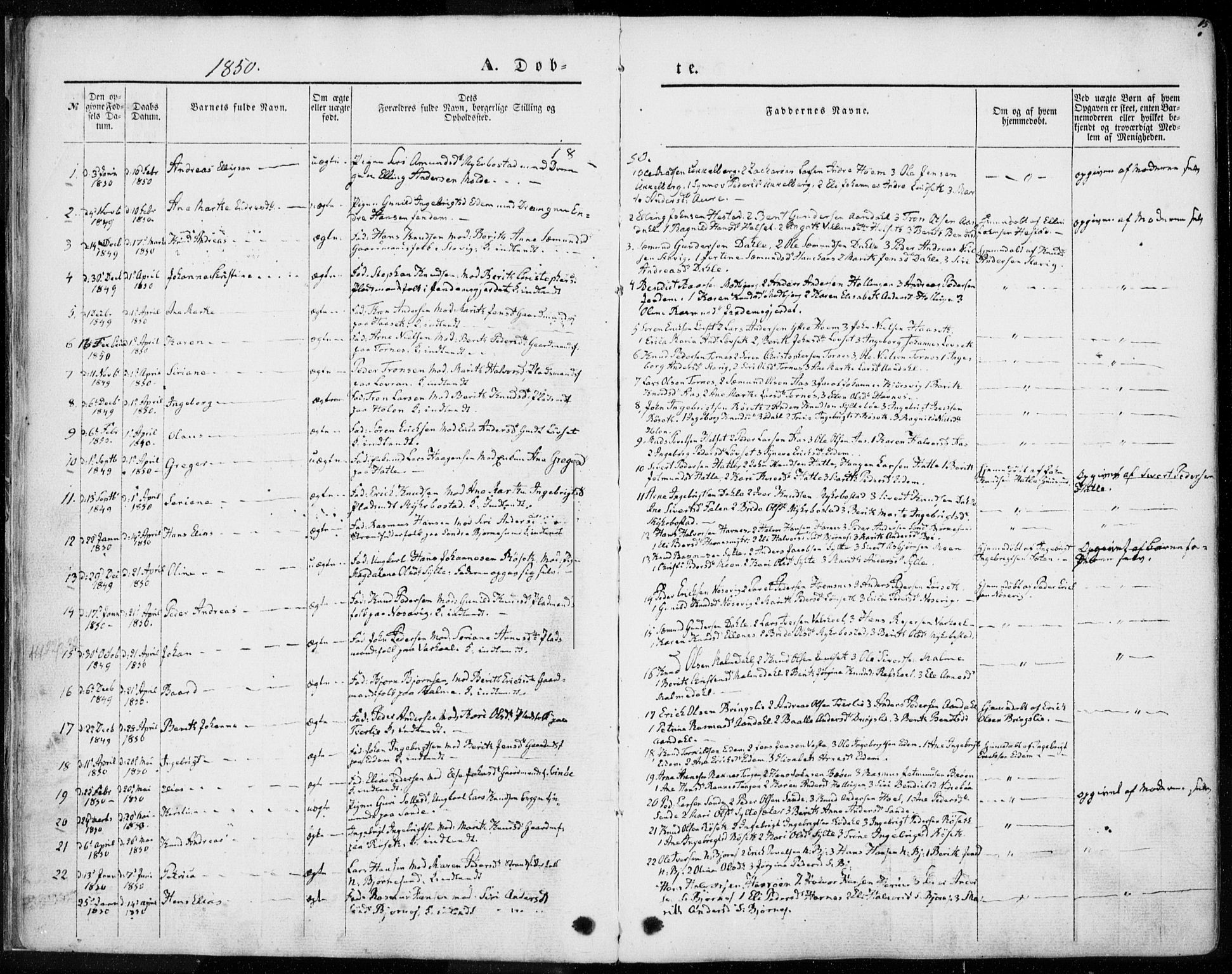 Ministerialprotokoller, klokkerbøker og fødselsregistre - Møre og Romsdal, AV/SAT-A-1454/565/L0748: Parish register (official) no. 565A02, 1845-1872, p. 15