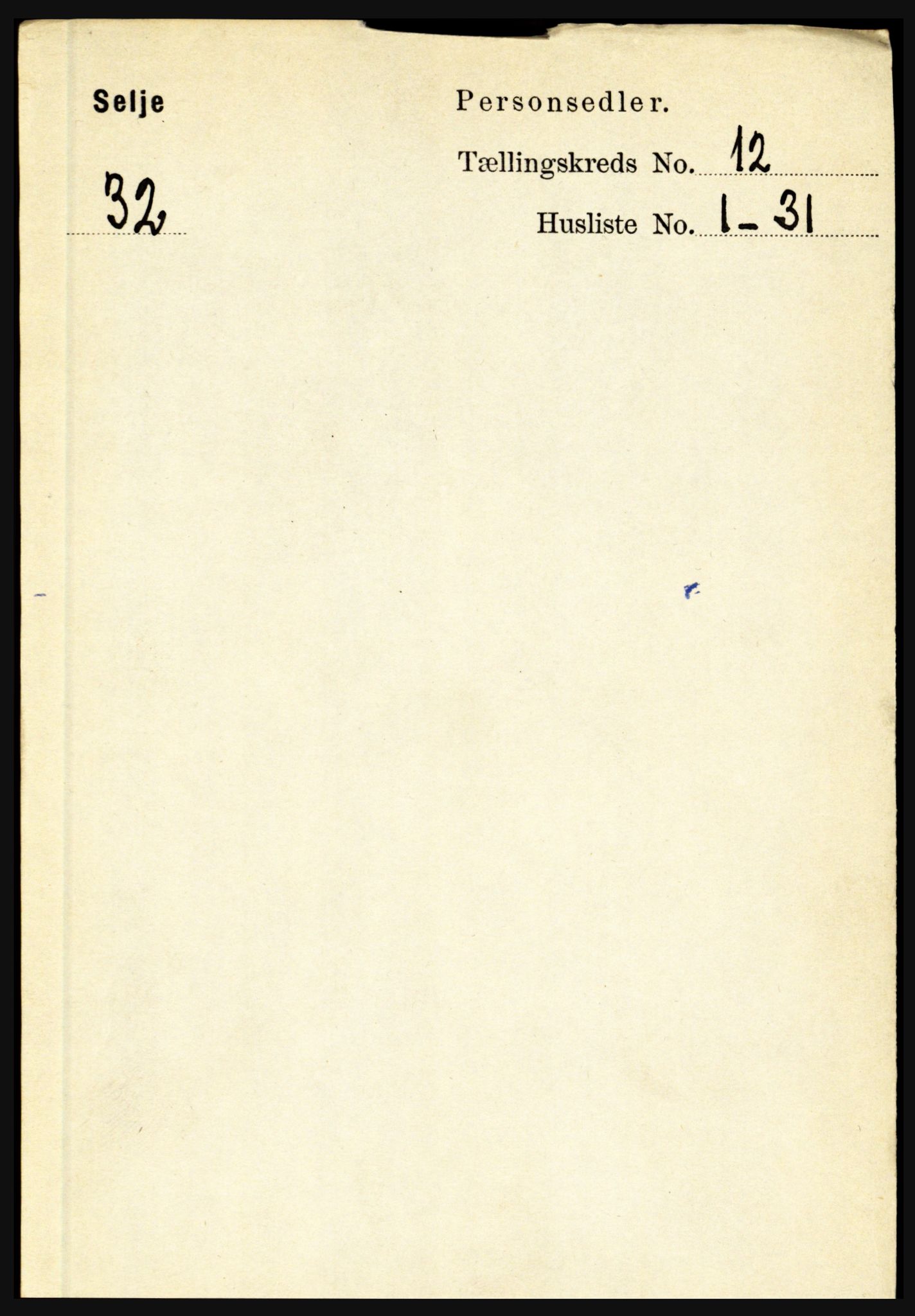 RA, 1891 census for 1441 Selje, 1891, p. 3690