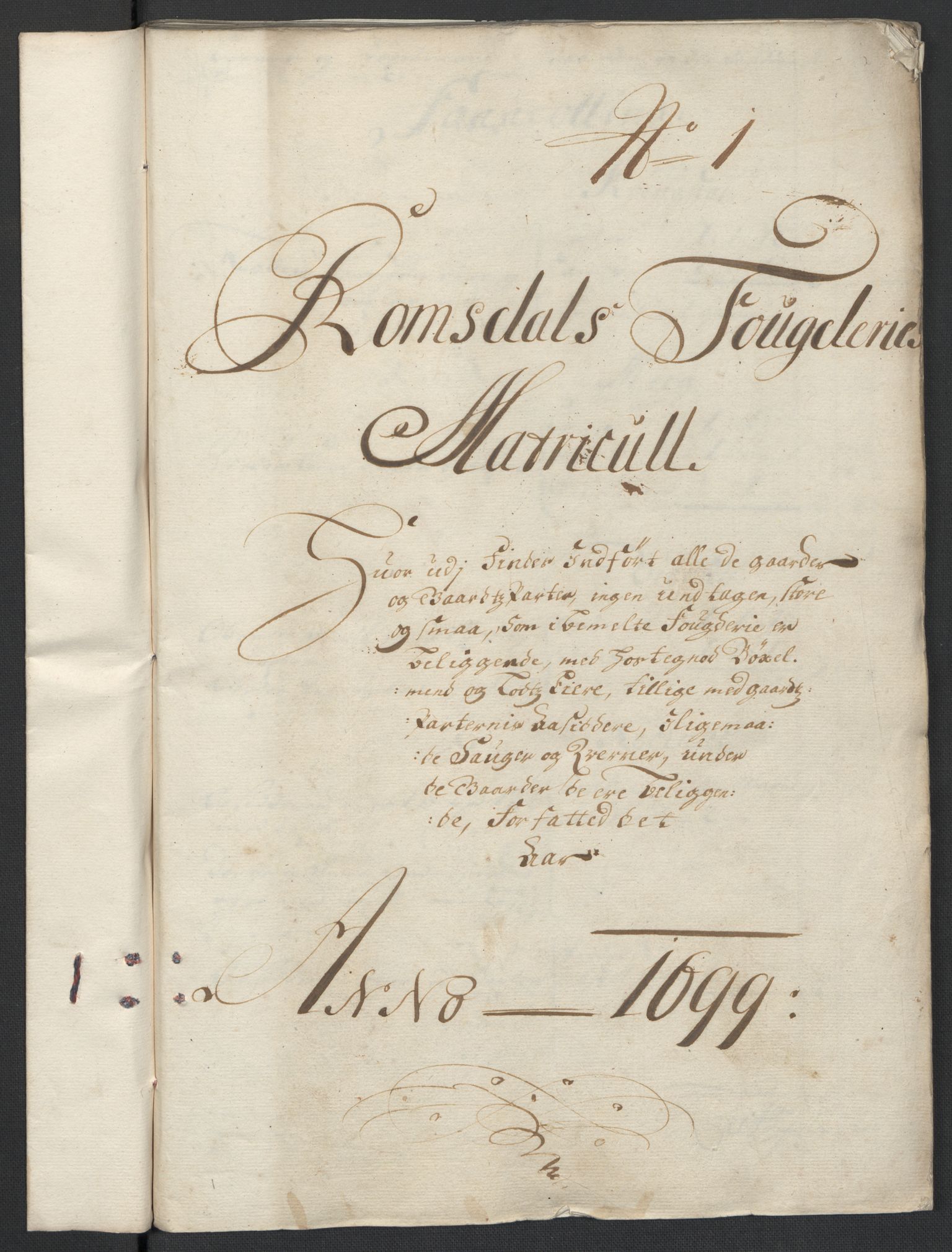 Rentekammeret inntil 1814, Reviderte regnskaper, Fogderegnskap, AV/RA-EA-4092/R55/L3654: Fogderegnskap Romsdal, 1699-1700, p. 10