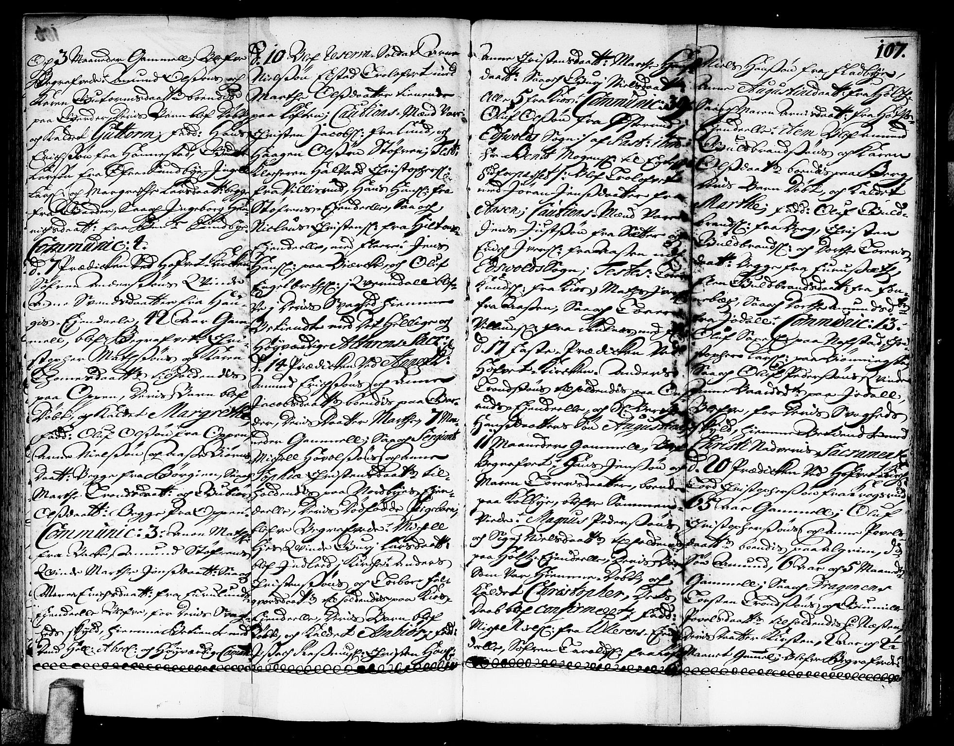 Ullensaker prestekontor Kirkebøker, AV/SAO-A-10236a/F/Fa/L0003: Parish register (official) no. I 3, 1711-1720, p. 107