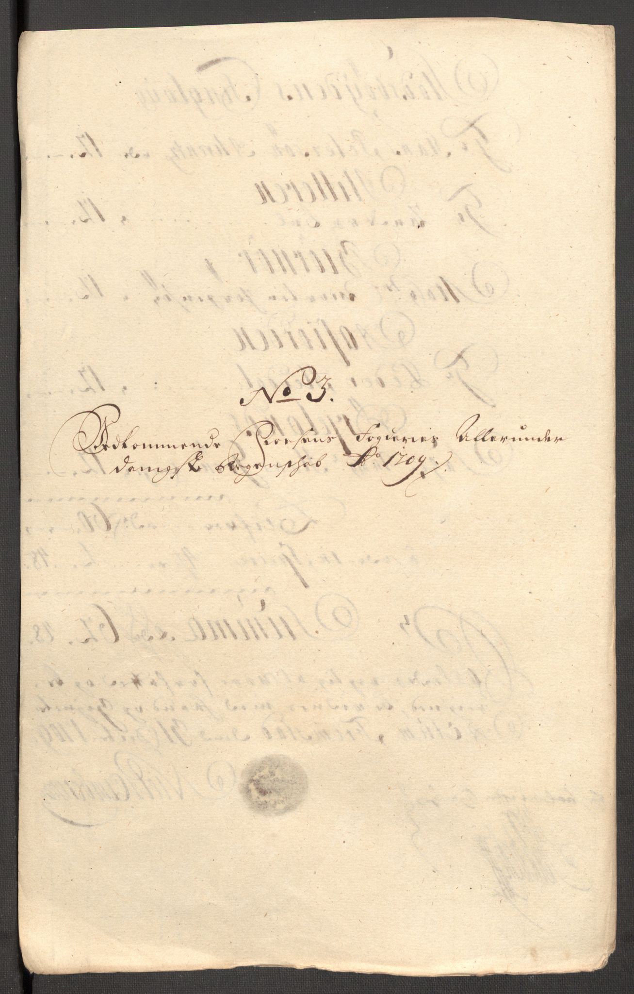 Rentekammeret inntil 1814, Reviderte regnskaper, Fogderegnskap, RA/EA-4092/R57/L3858: Fogderegnskap Fosen, 1708-1709, p. 274