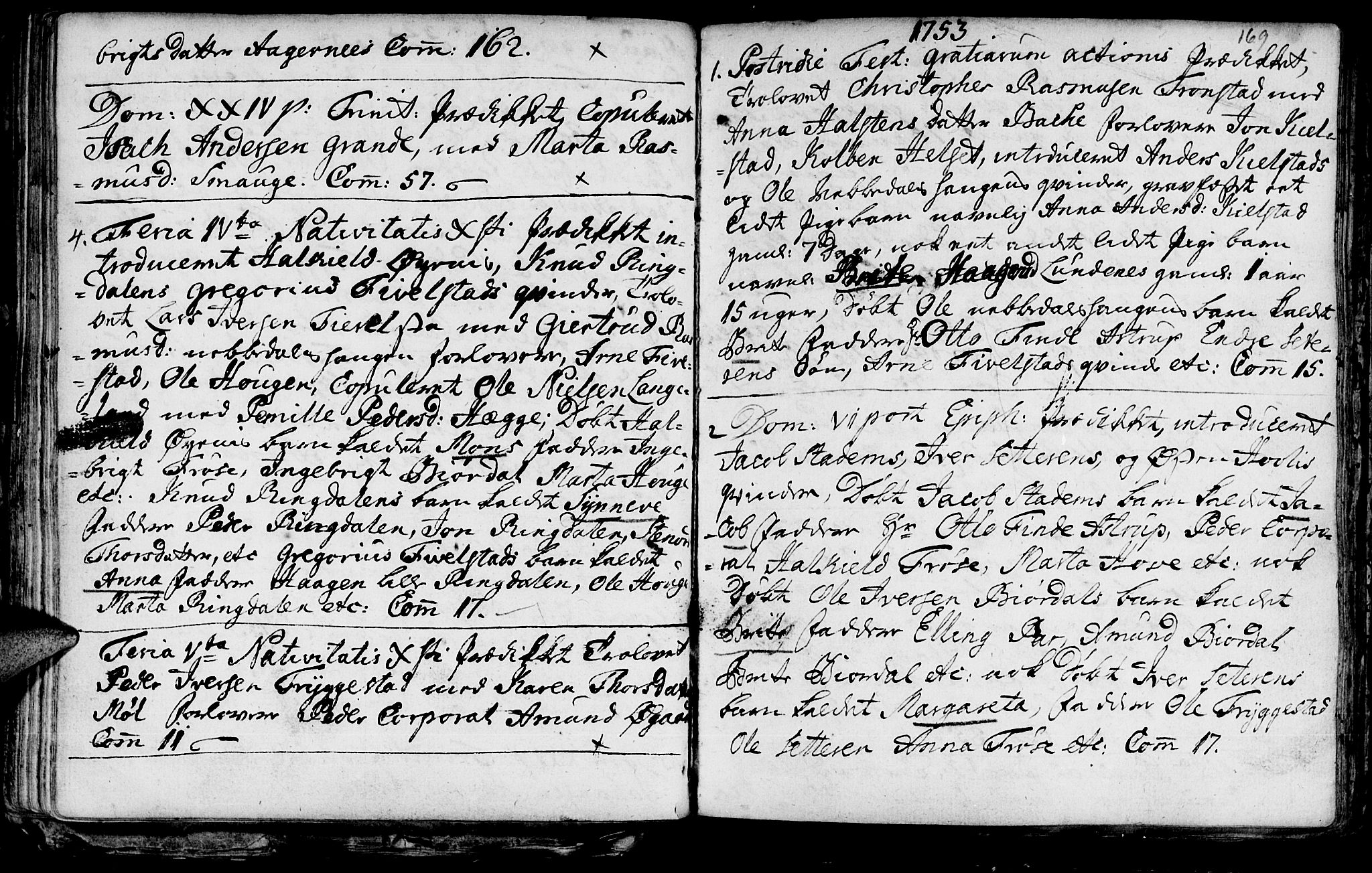 Ministerialprotokoller, klokkerbøker og fødselsregistre - Møre og Romsdal, SAT/A-1454/519/L0241: Parish register (official) no. 519A01 /2, 1736-1760, p. 169
