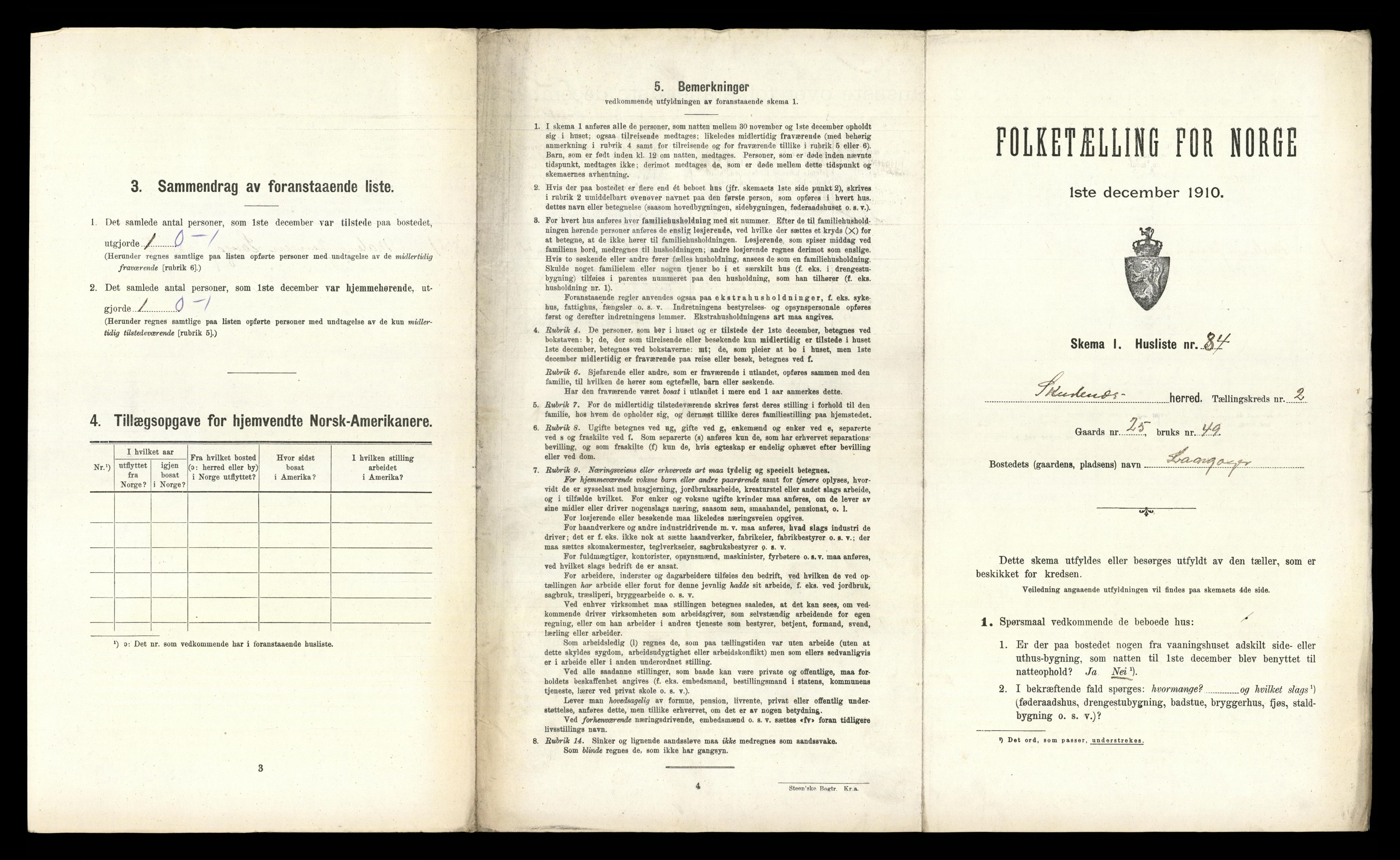 RA, 1910 census for Skudenes, 1910, p. 379