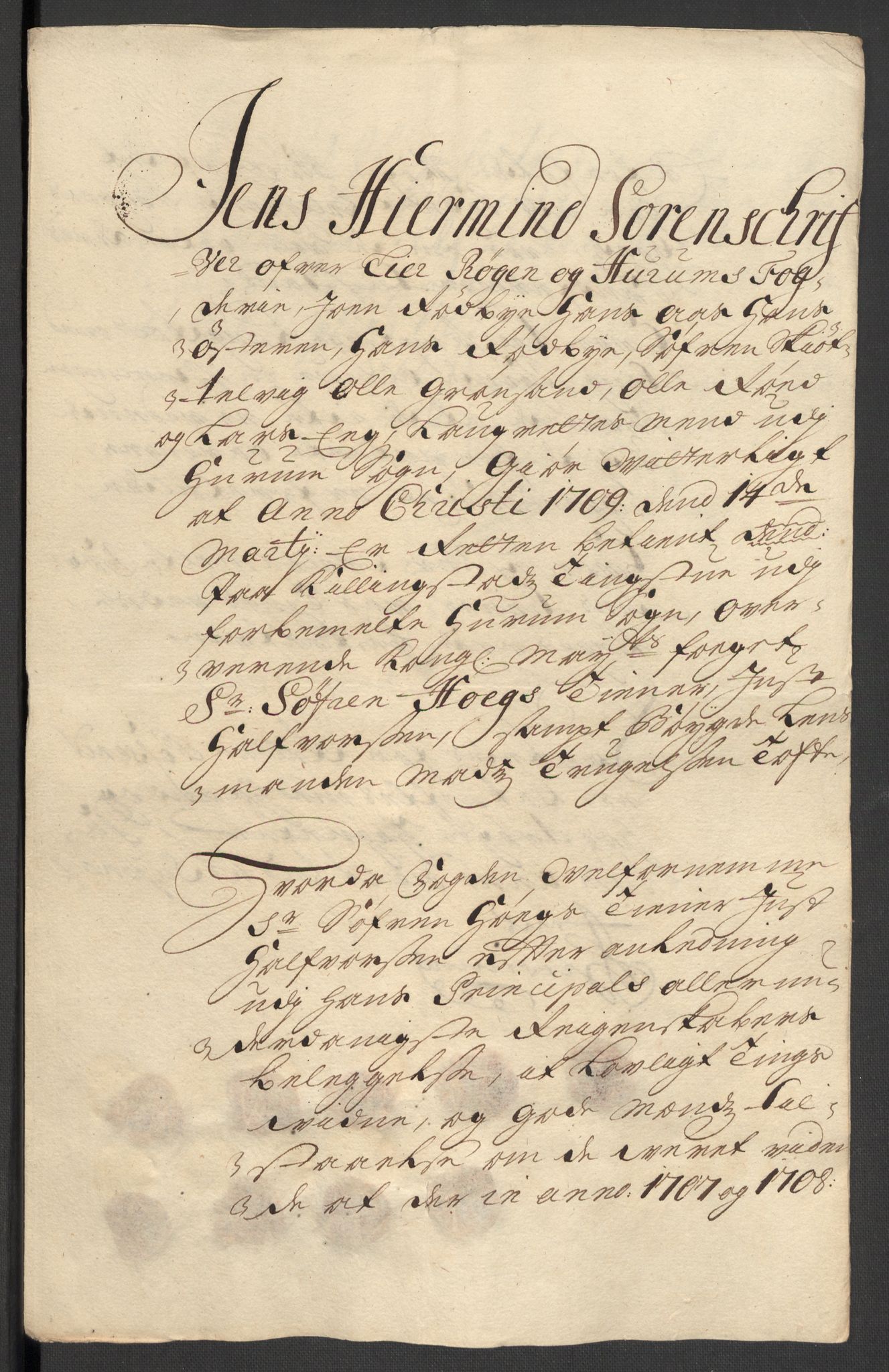 Rentekammeret inntil 1814, Reviderte regnskaper, Fogderegnskap, AV/RA-EA-4092/R30/L1701: Fogderegnskap Hurum, Røyken, Eiker og Lier, 1706-1707, p. 442