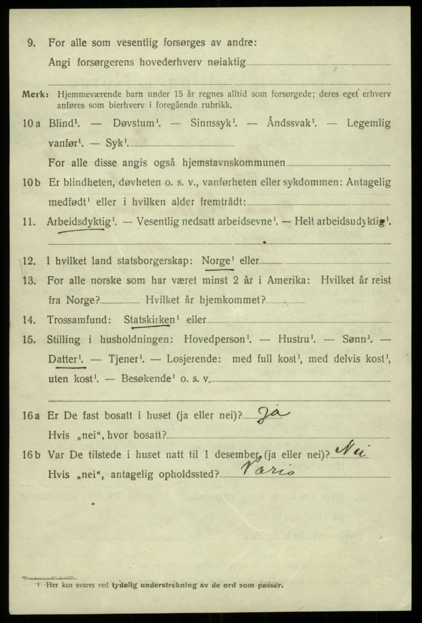 SAB, 1920 census for Bergen, 1920, p. 73503