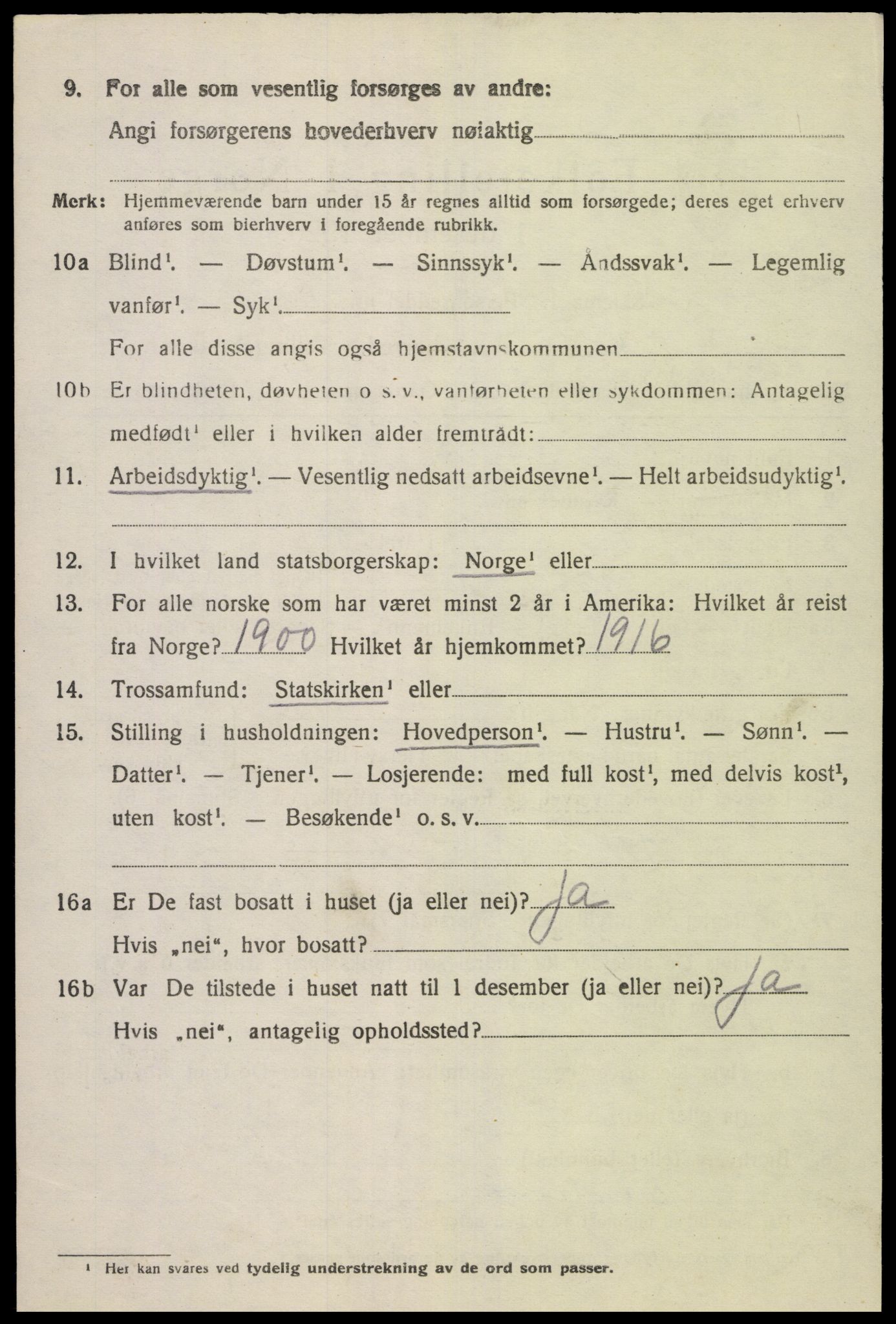 SAK, 1920 census for Feda, 1920, p. 914