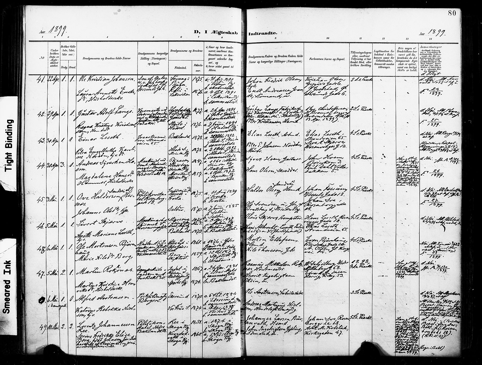 Ministerialprotokoller, klokkerbøker og fødselsregistre - Sør-Trøndelag, AV/SAT-A-1456/604/L0198: Parish register (official) no. 604A19, 1893-1900, p. 80