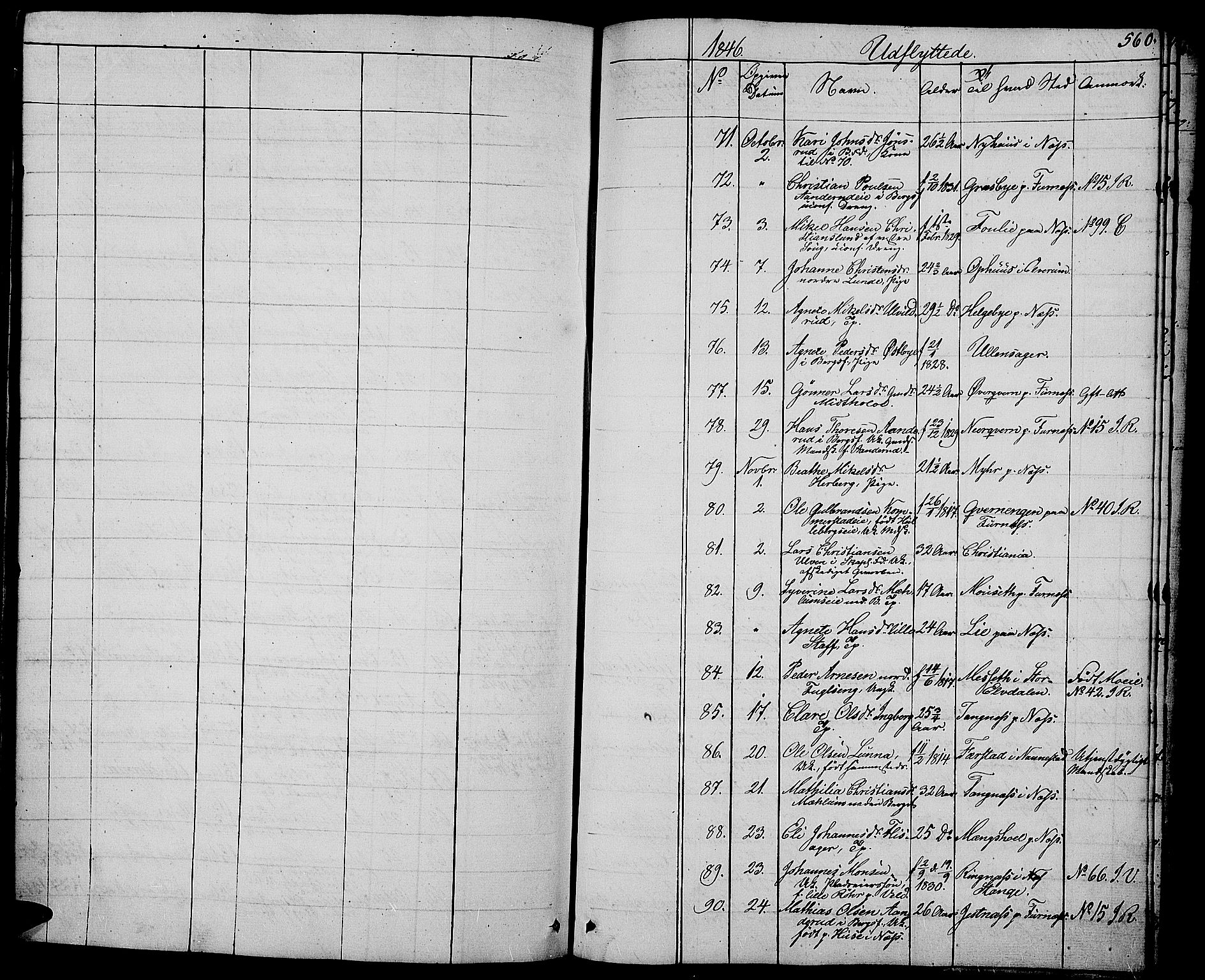 Ringsaker prestekontor, AV/SAH-PREST-014/L/La/L0005: Parish register (copy) no. 5, 1839-1850, p. 560