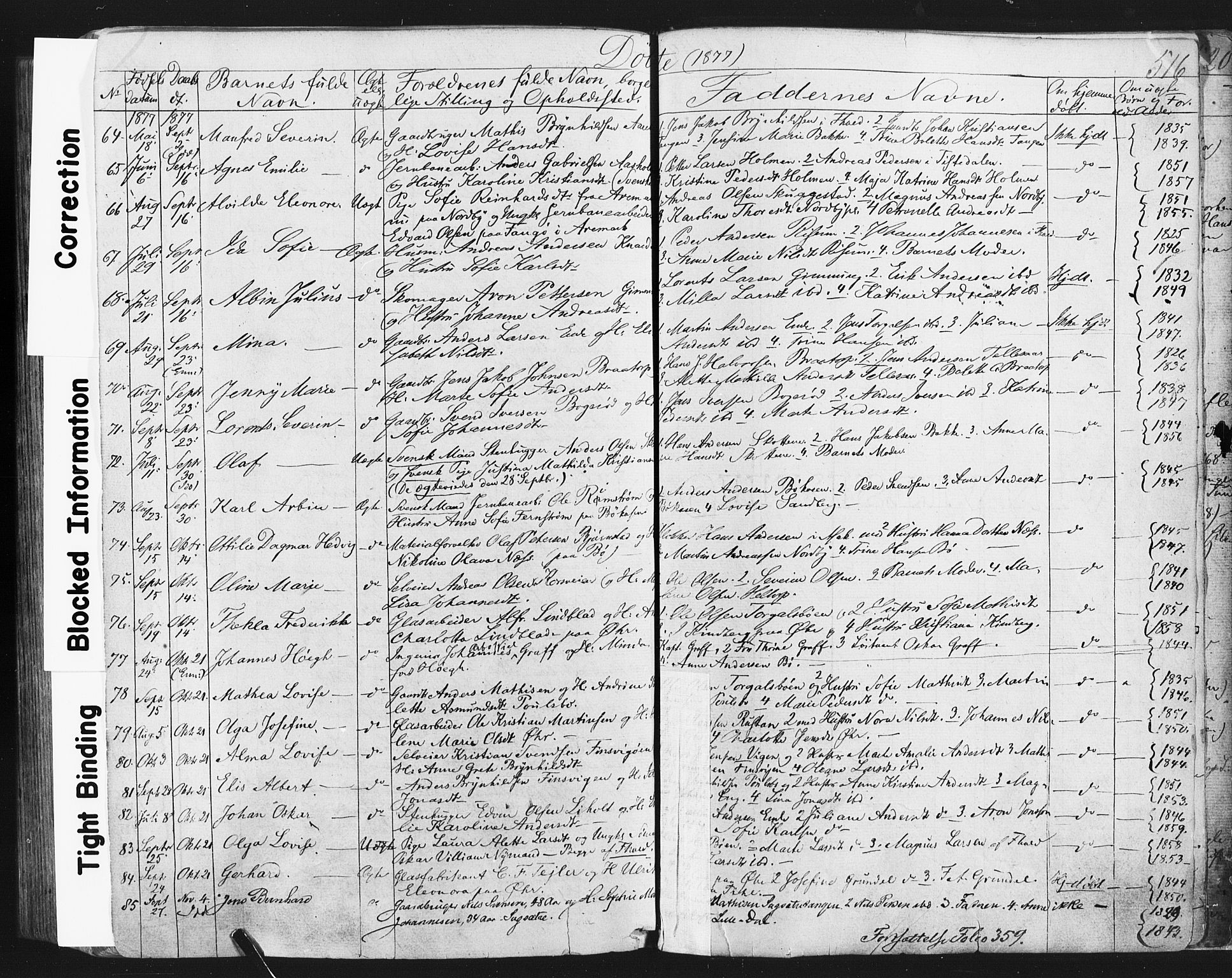 Idd prestekontor Kirkebøker, AV/SAO-A-10911/F/Fc/L0005: Parish register (official) no. III 5, 1861-1877, p. 516