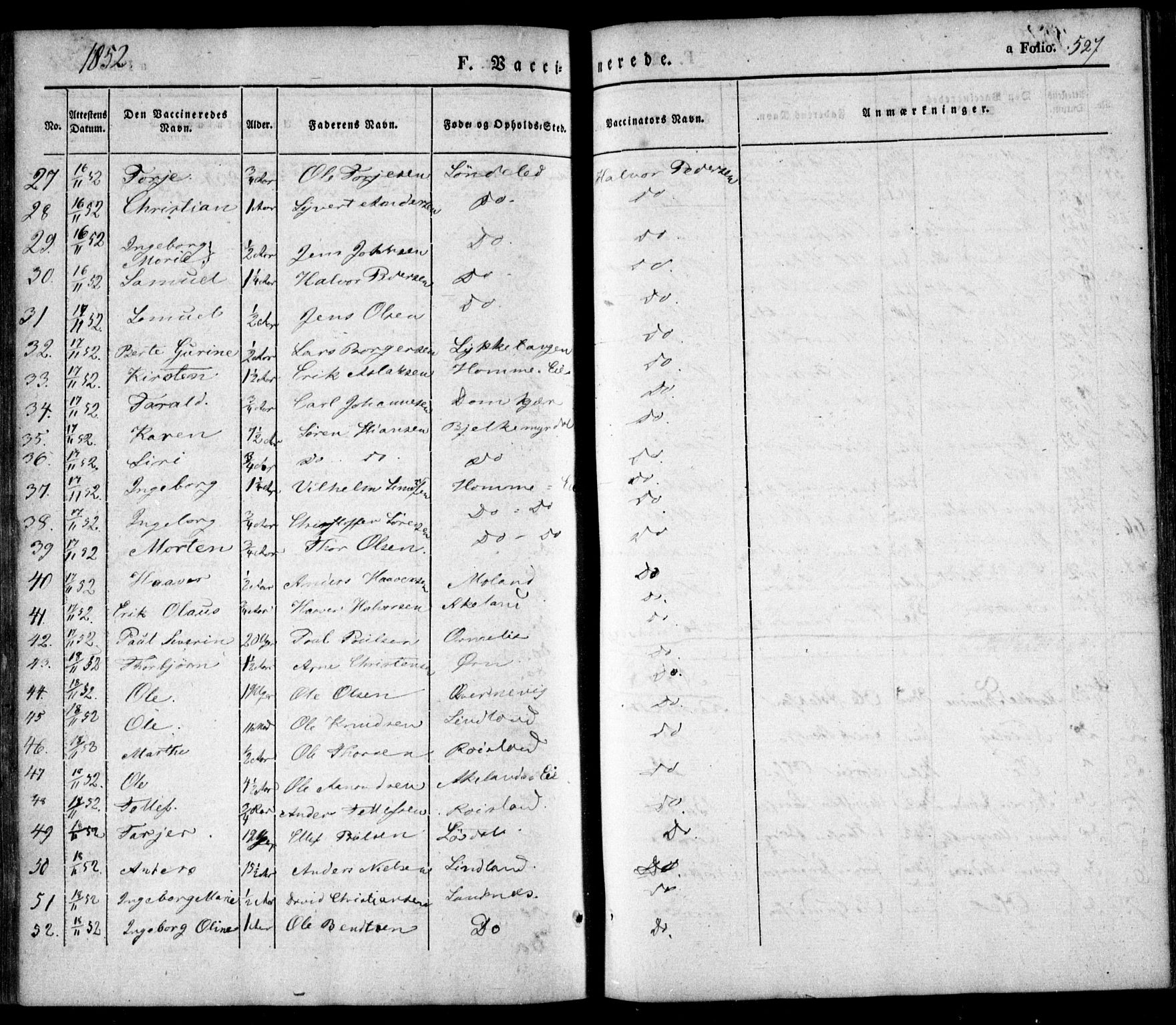 Søndeled sokneprestkontor, SAK/1111-0038/F/Fa/L0002: Parish register (official) no. A 2, 1839-1860, p. 527