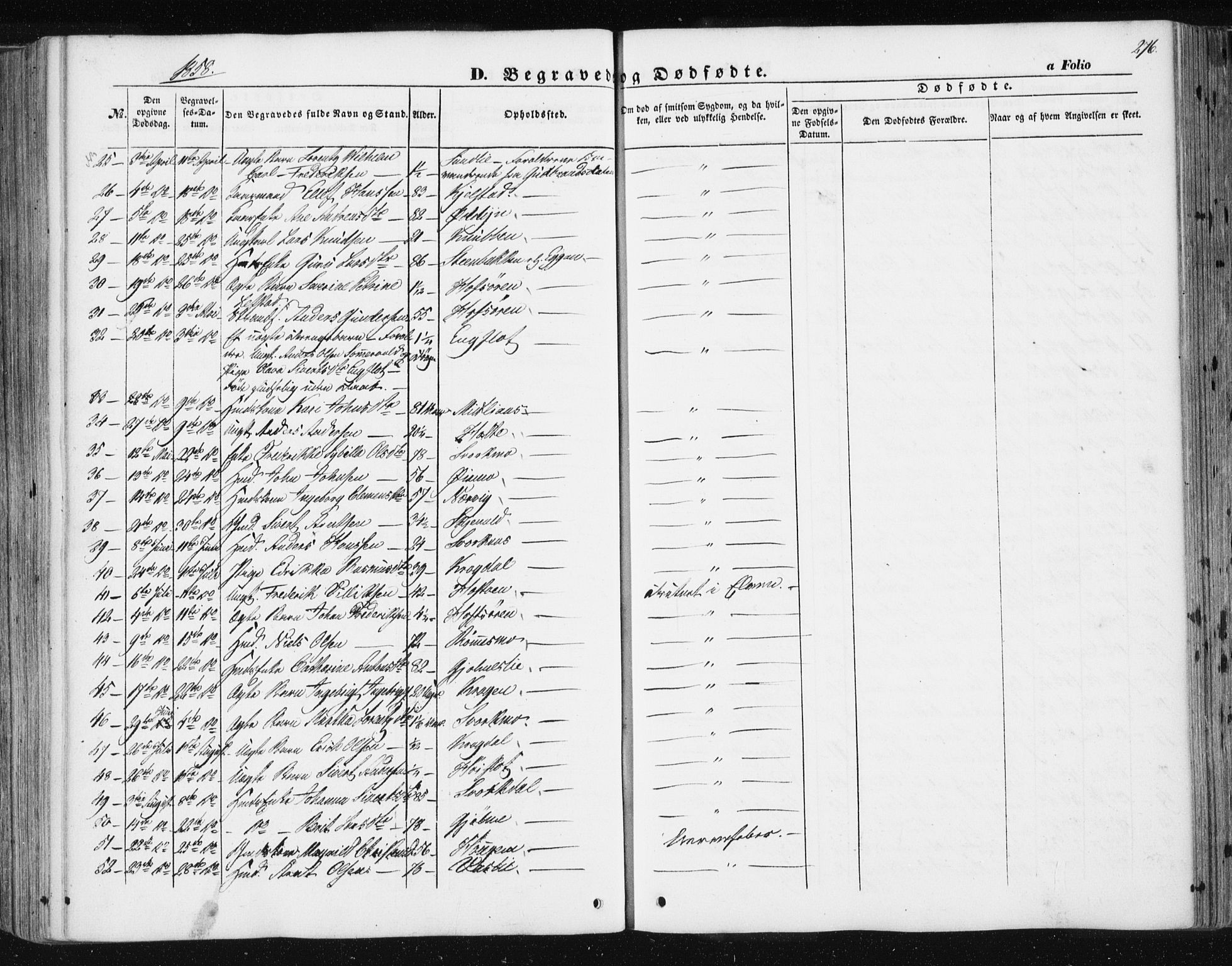 Ministerialprotokoller, klokkerbøker og fødselsregistre - Sør-Trøndelag, SAT/A-1456/668/L0806: Parish register (official) no. 668A06, 1854-1869, p. 276
