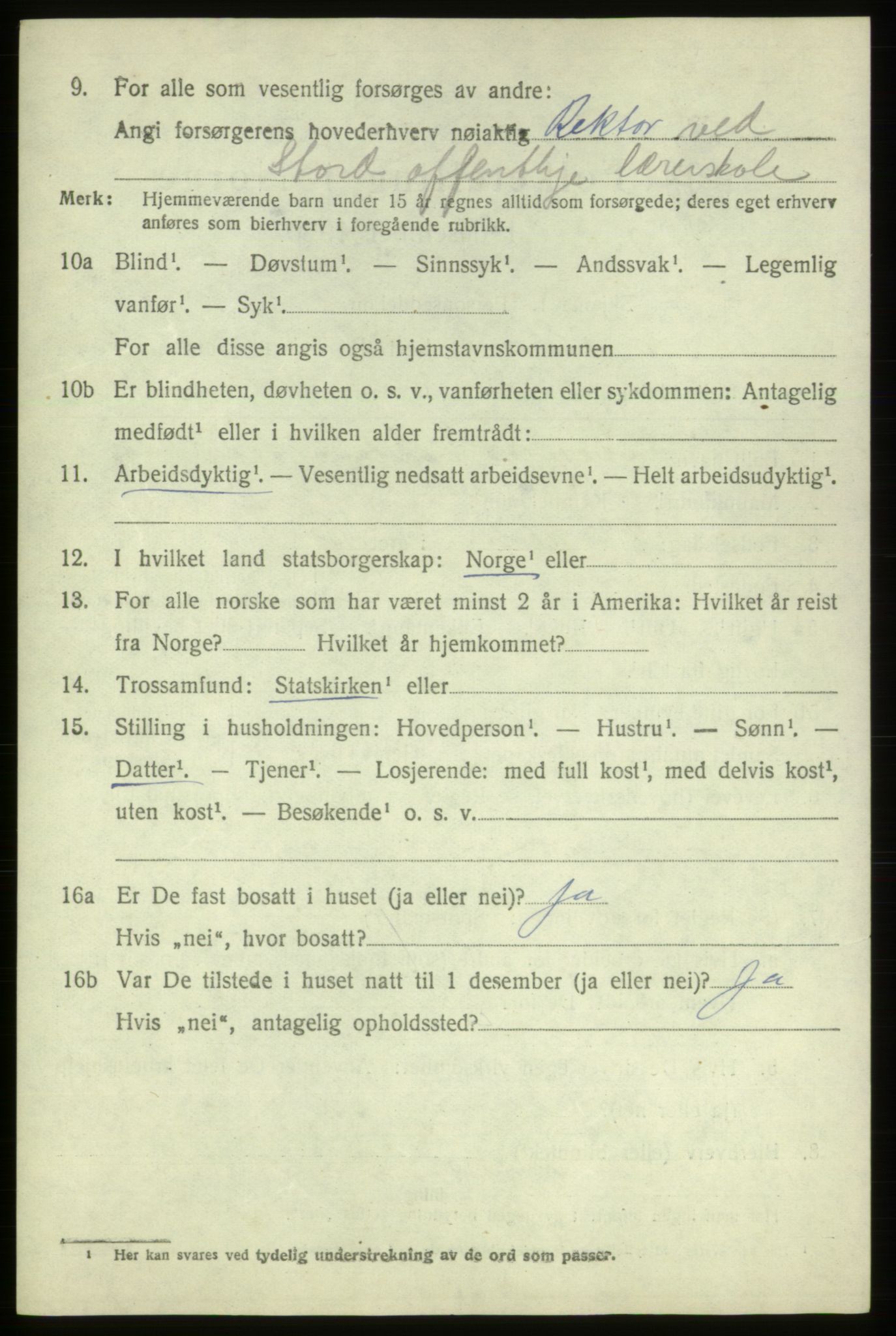 SAB, 1920 census for Stord, 1920, p. 3226