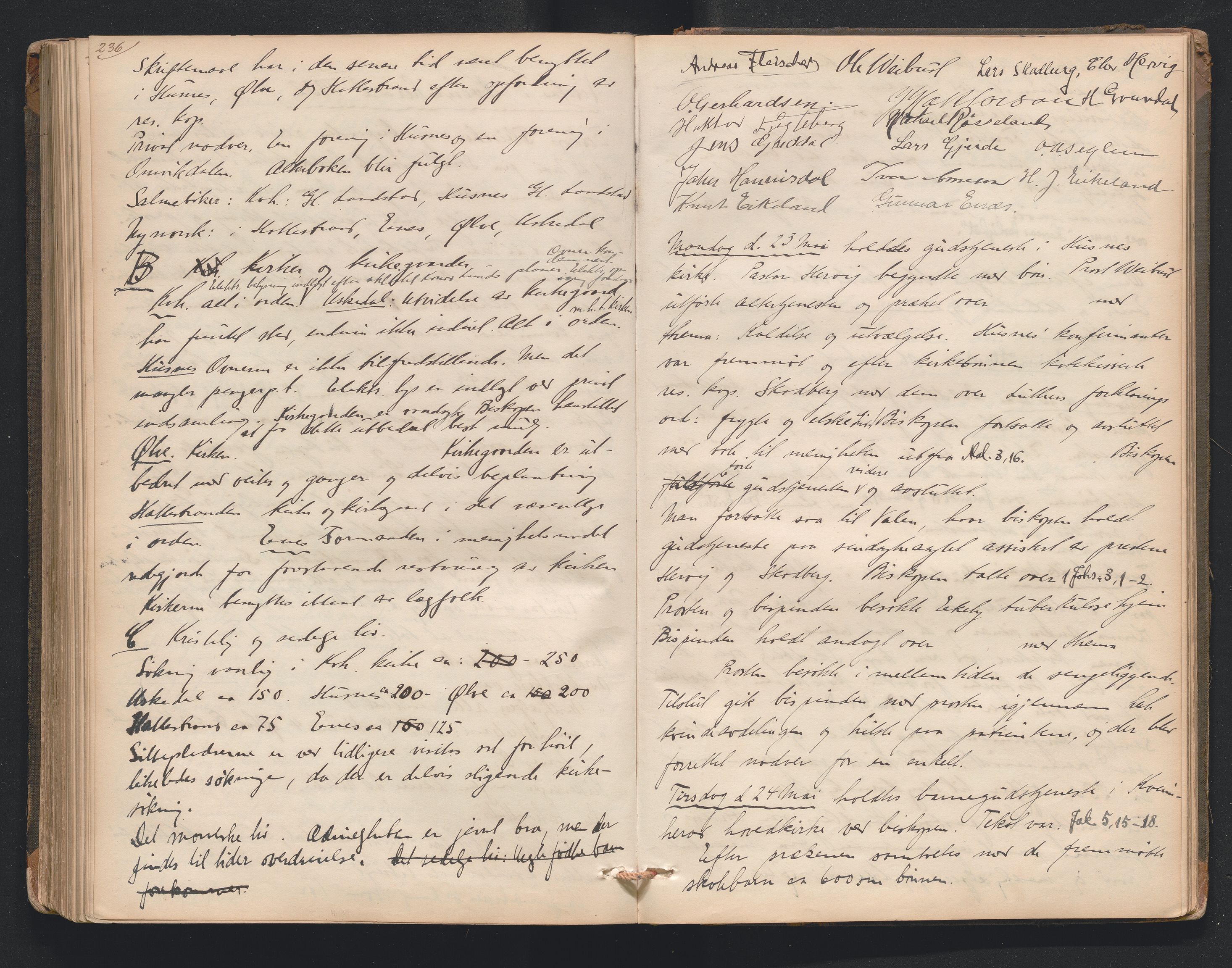 Nordre Sunnhordland prosti, AV/SAB-A-99912/F/L0001: Visitasprotokoll , 1860-1959, p. 236
