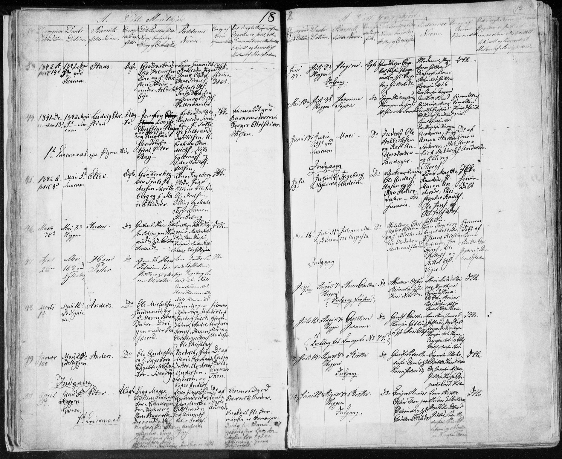 Modum kirkebøker, AV/SAKO-A-234/F/Fa/L0007: Parish register (official) no. 7, 1841-1850, p. 17