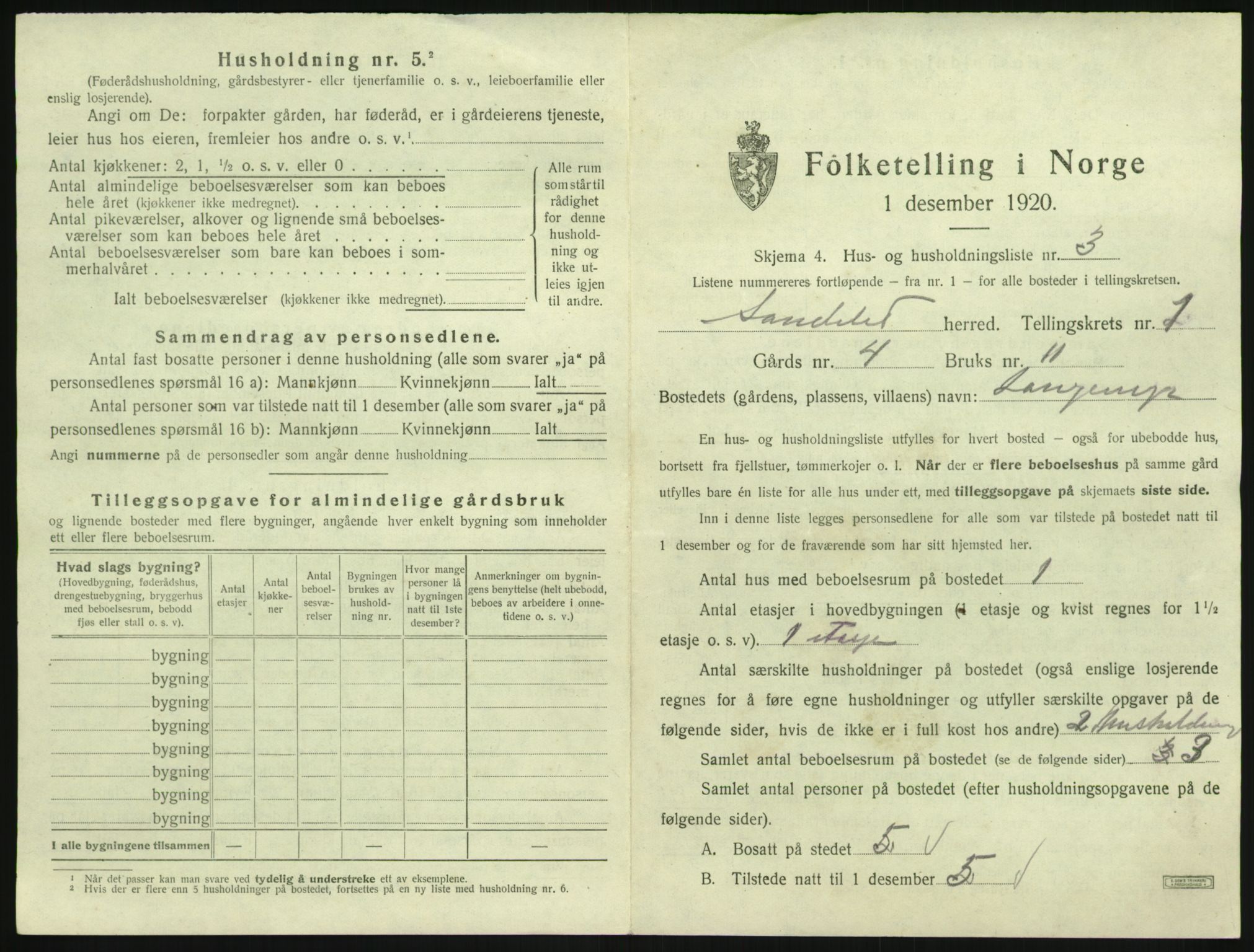 SAK, 1920 census for Søndeled, 1920, p. 65