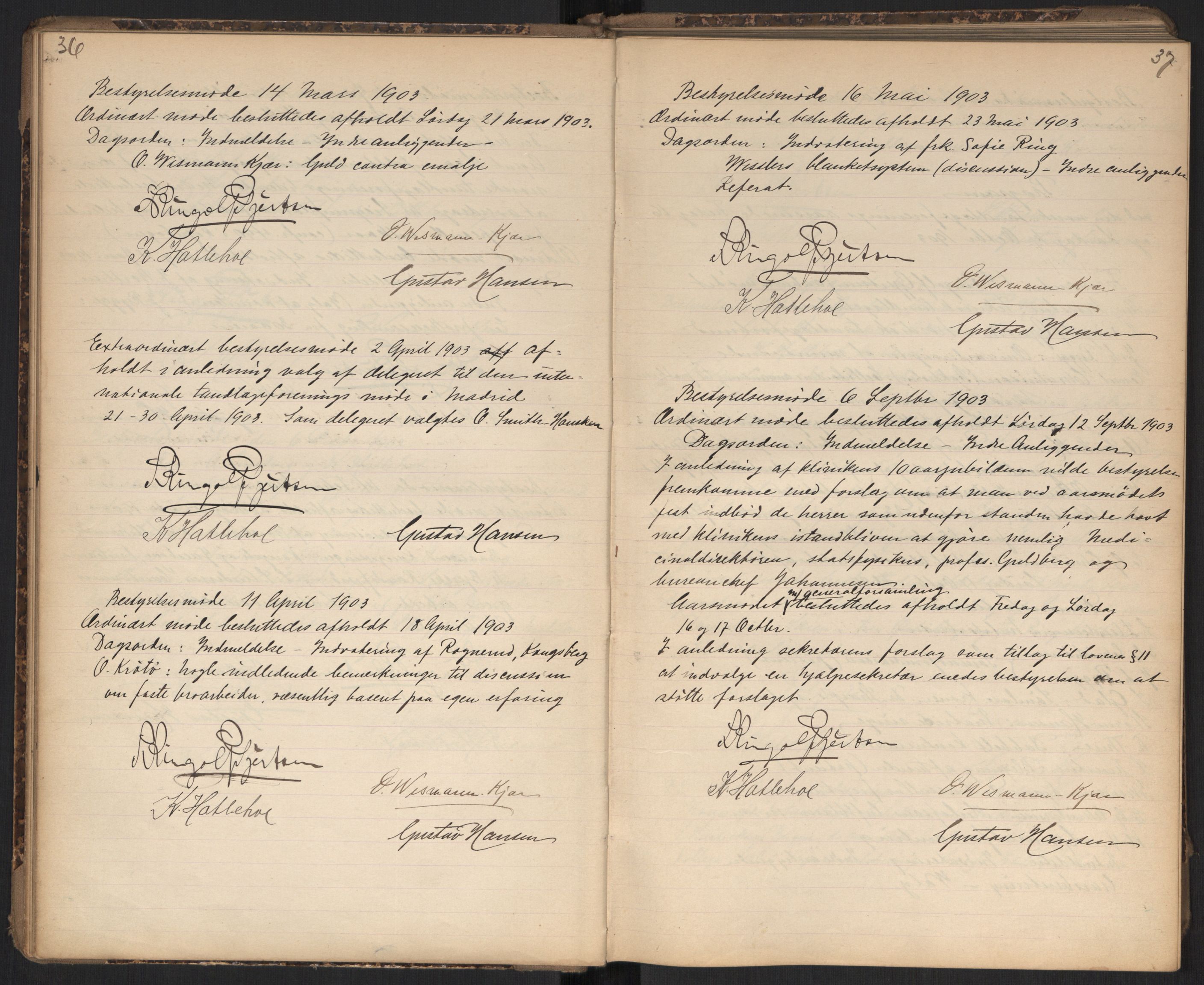Den norske tannlegeforening, AV/RA-PA-0862/1/A/Ab/L0003: Forhandlingsprotokoll, 1899-1912, p. 36-37